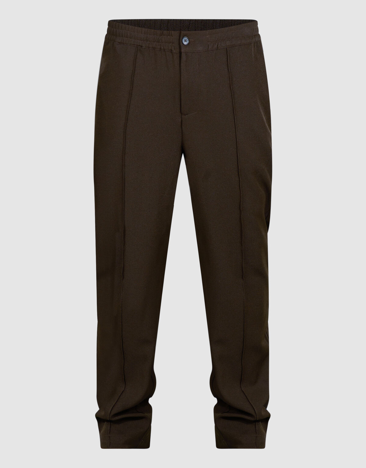 Twill Pintuck Broek Donkerbruin SHOEBY MEN
