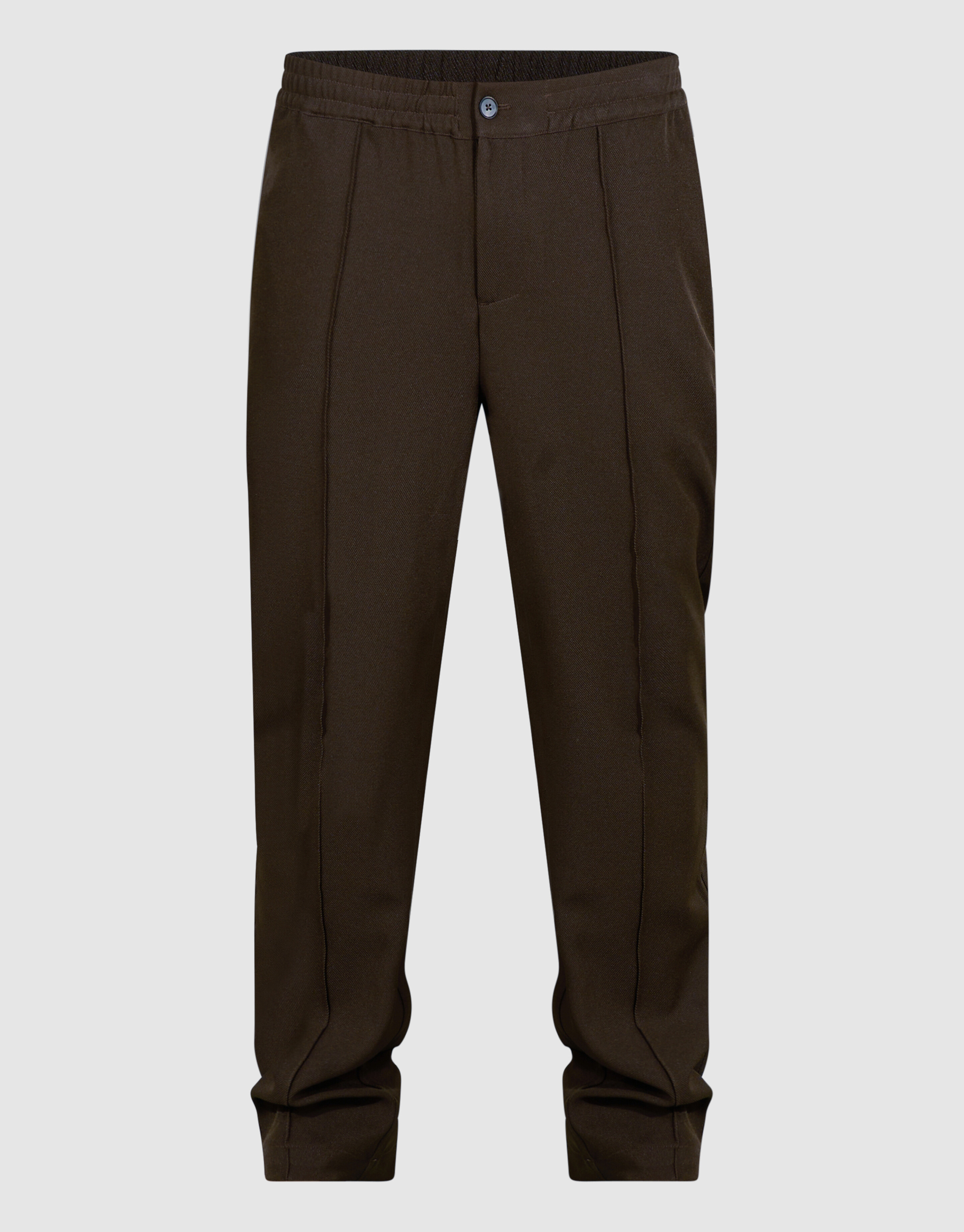 Twill Pintuck Broek Donkerbruin SHOEBY MEN