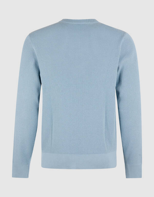 Gebreide Waffle Trui Lichtblauw SHOEBY MEN