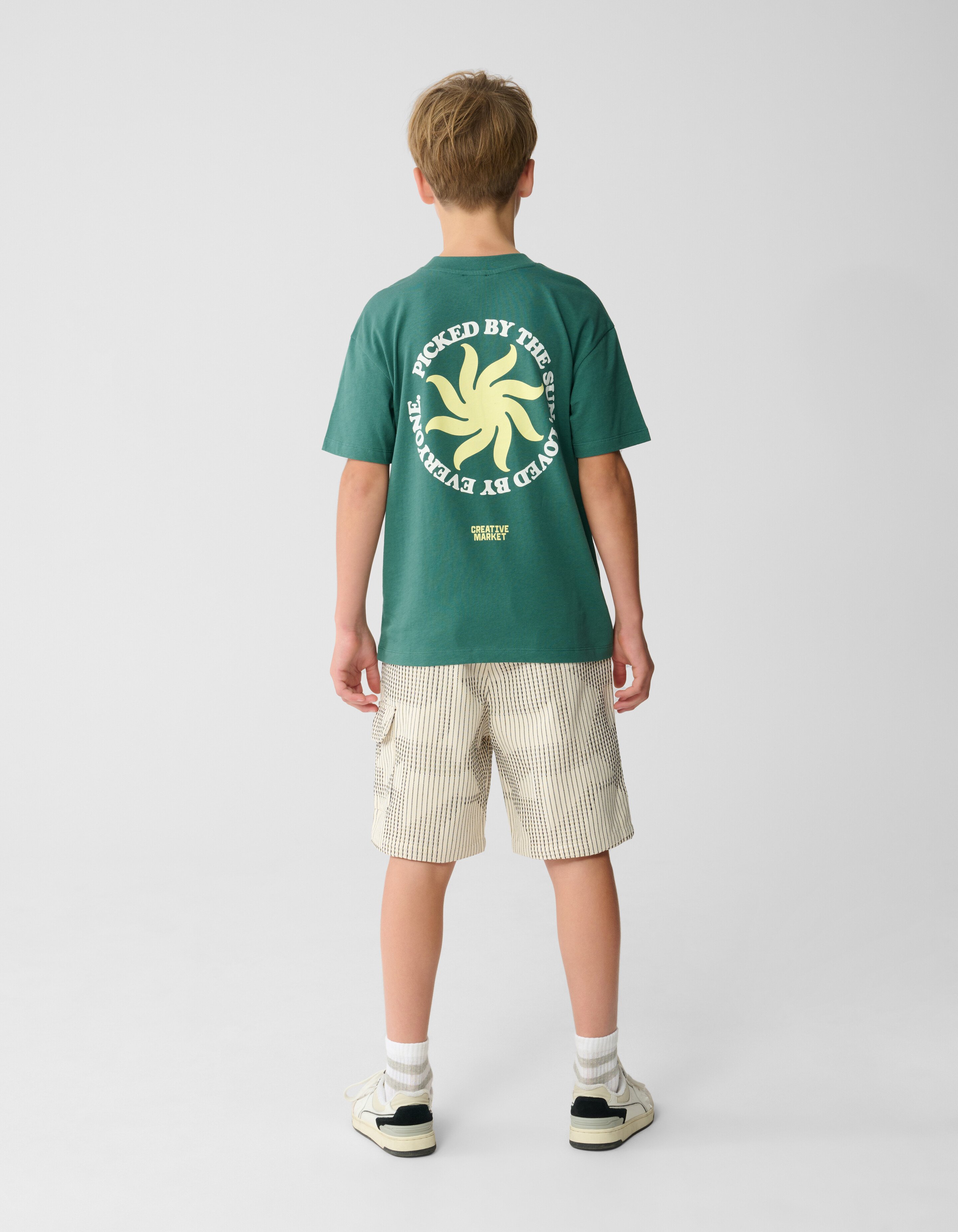 Market Artwork T-shirt Groen SHOEBY BOYS