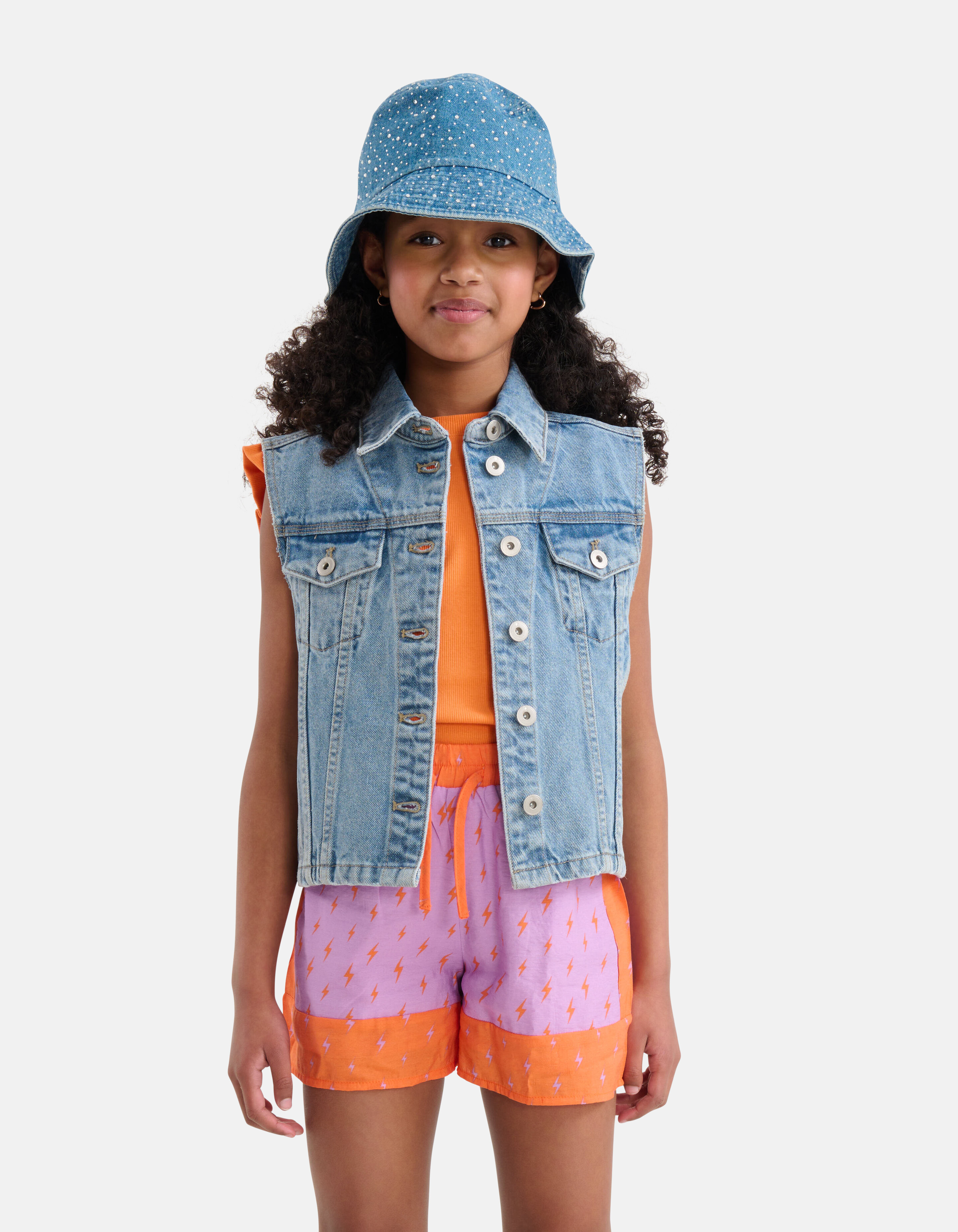 Embroidery Denim Gilet SHOEBY GIRLS