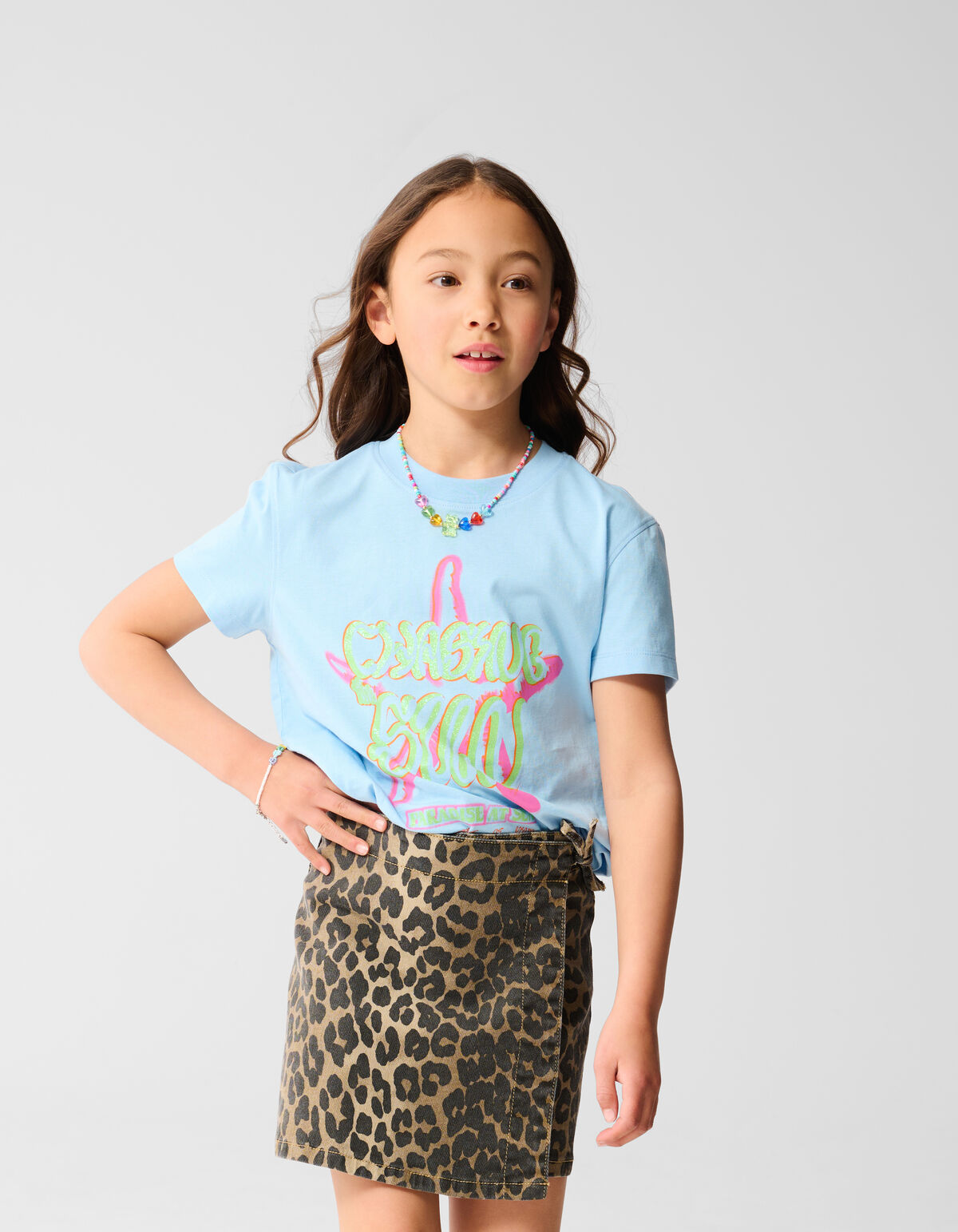 Chasing Sun Artwork T-shirt Blauw SHOEBY GIRLS