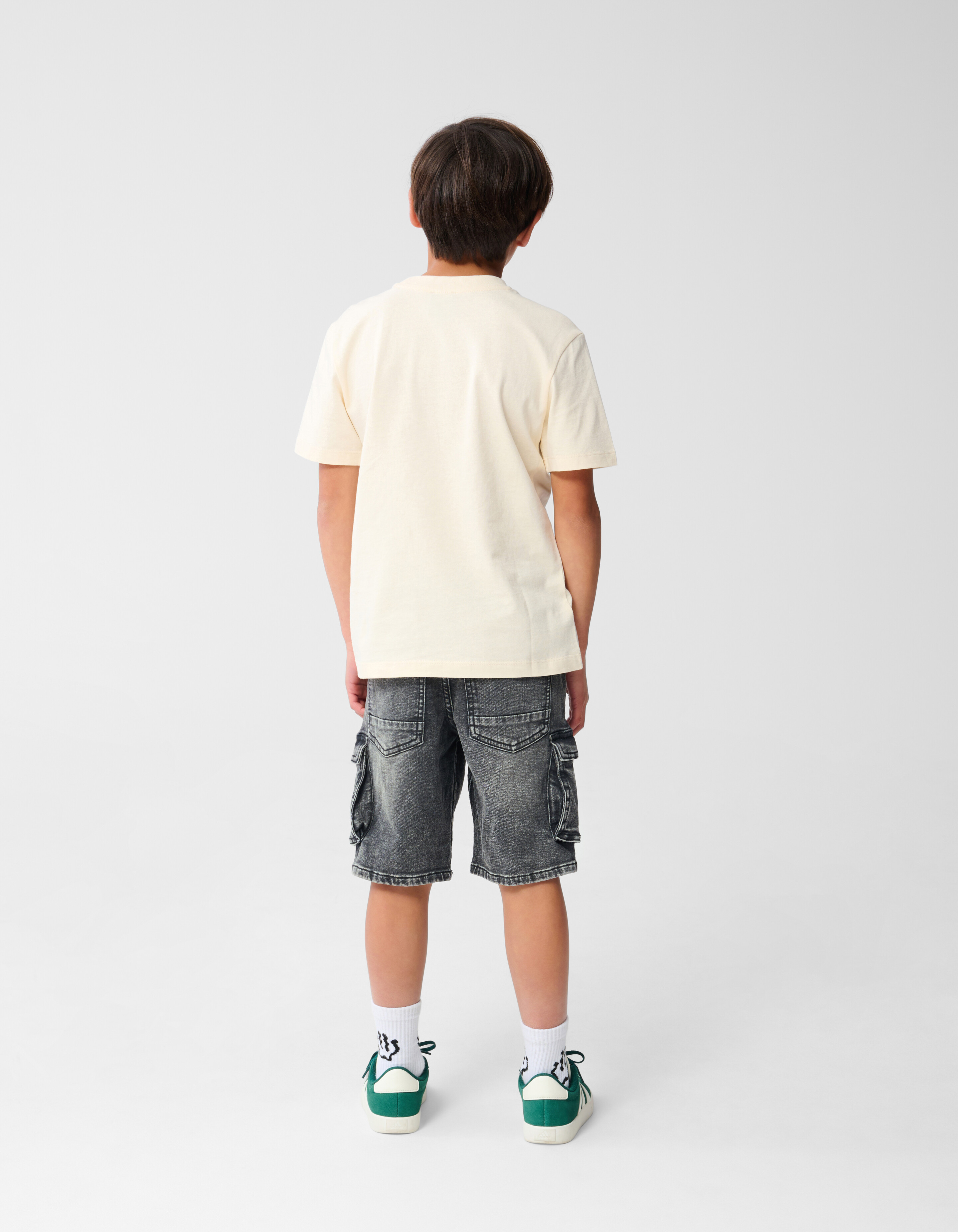 Denim Cargo Short Donkergrijs SHOEBY BOYS