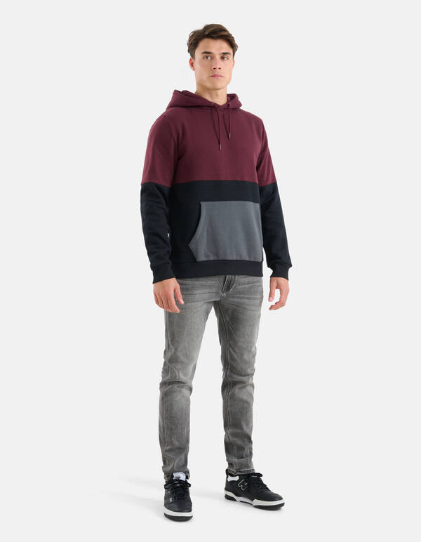 Gekleurde Contrast Hoodie Zwart SHOEBY MEN