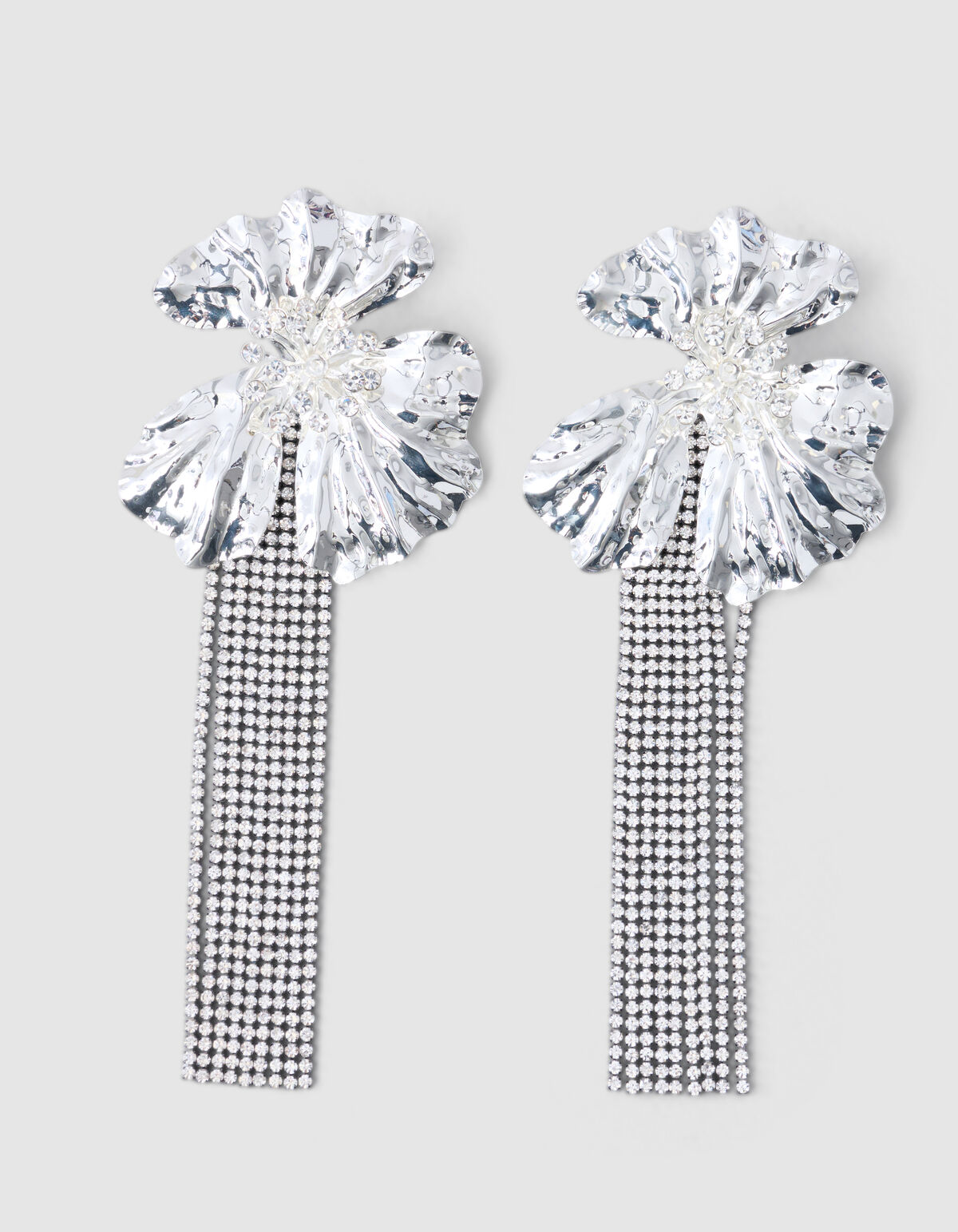 Statement Bloem Oorbellen Zilver SHOEBY ACCESSOIRES