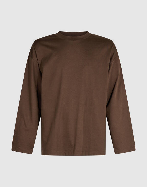 Basis Relaxed Fit Longsleeve Bruin SHOEBY MEN