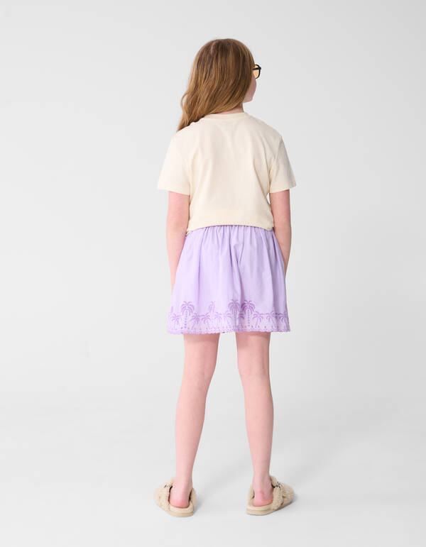 Sunny Palms Artwork T-shirt Gebroken Wit SHOEBY GIRLS