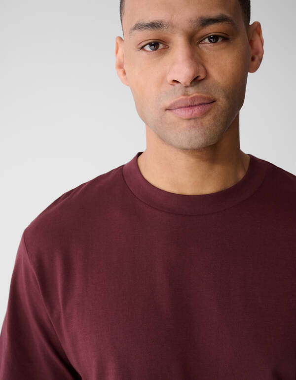 Geometry Artwork T-shirt Donkerrood SHOEBY MEN