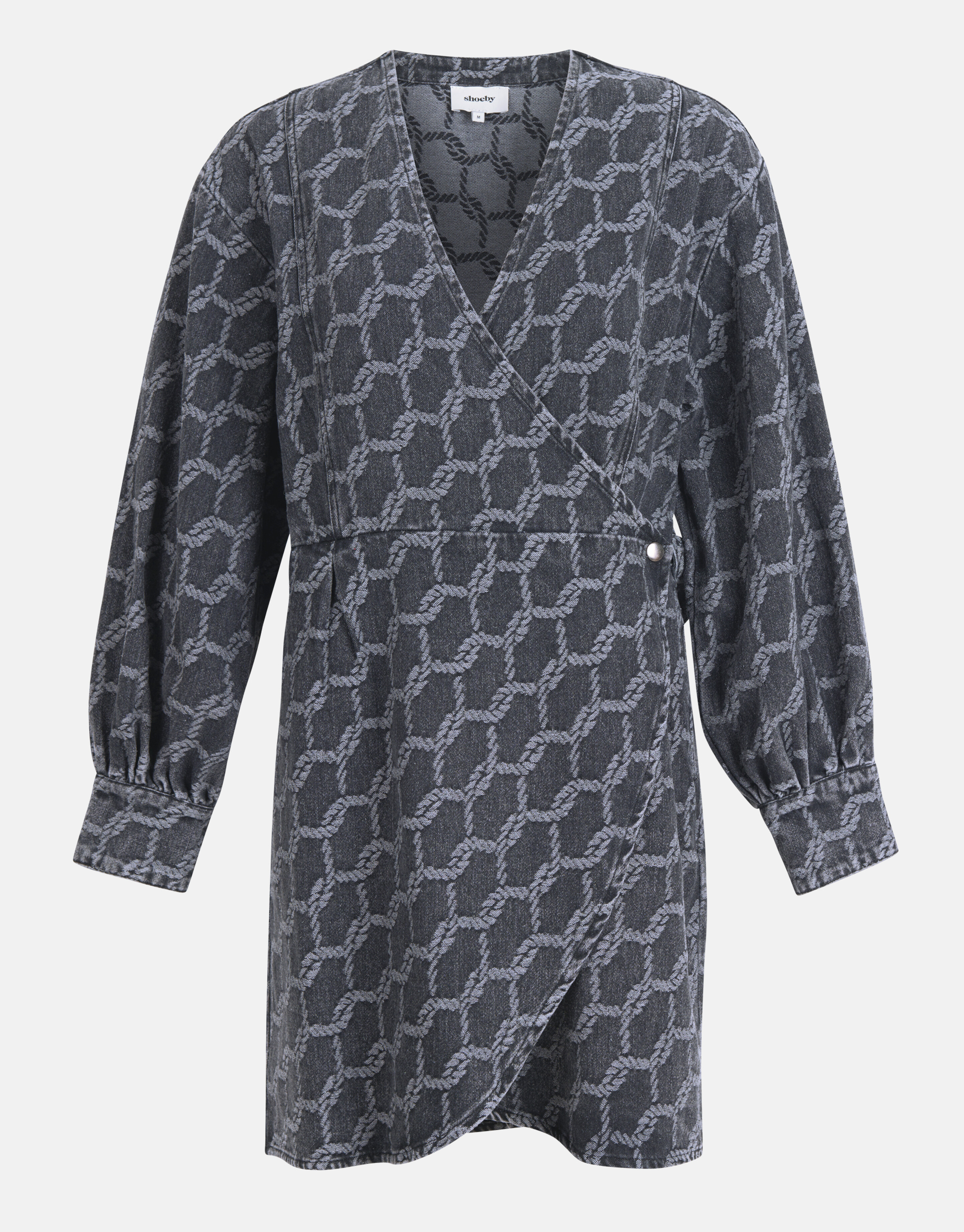 Jacquard Denim Jurk Zwart SHOEBY WOMEN