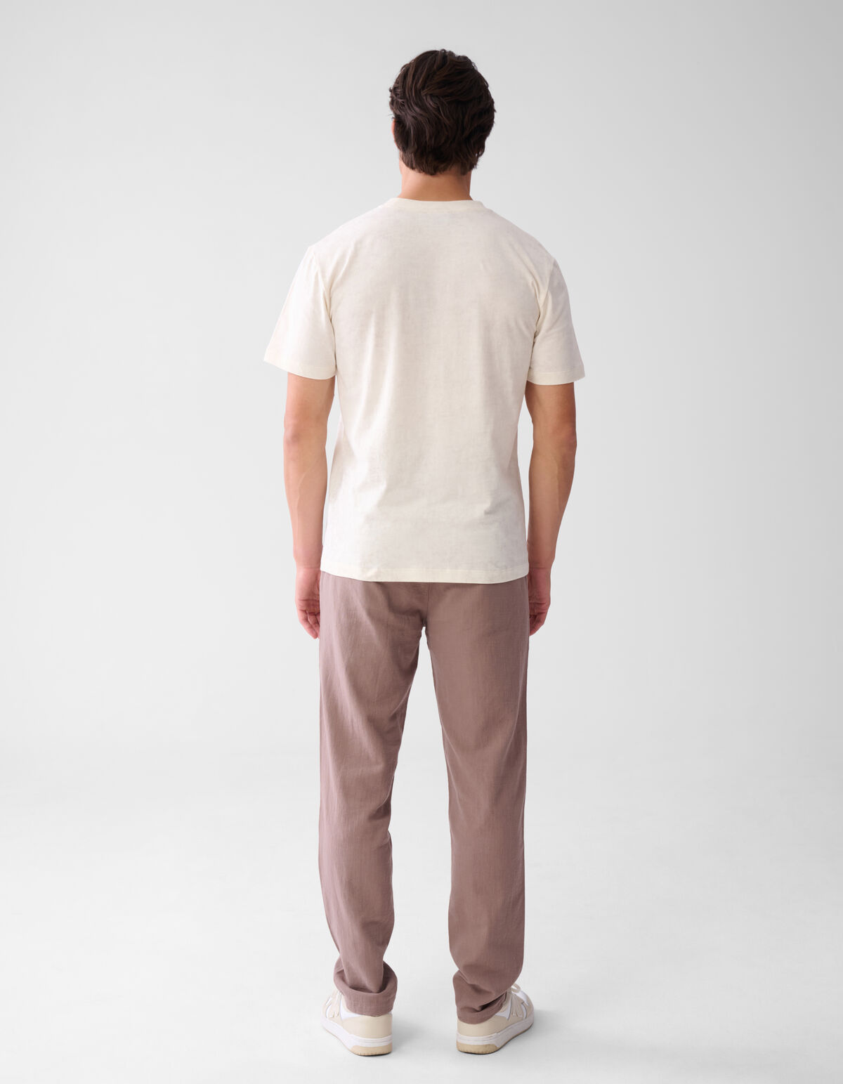 Printed T-shirt Gebroken Wit SHOEBY MEN