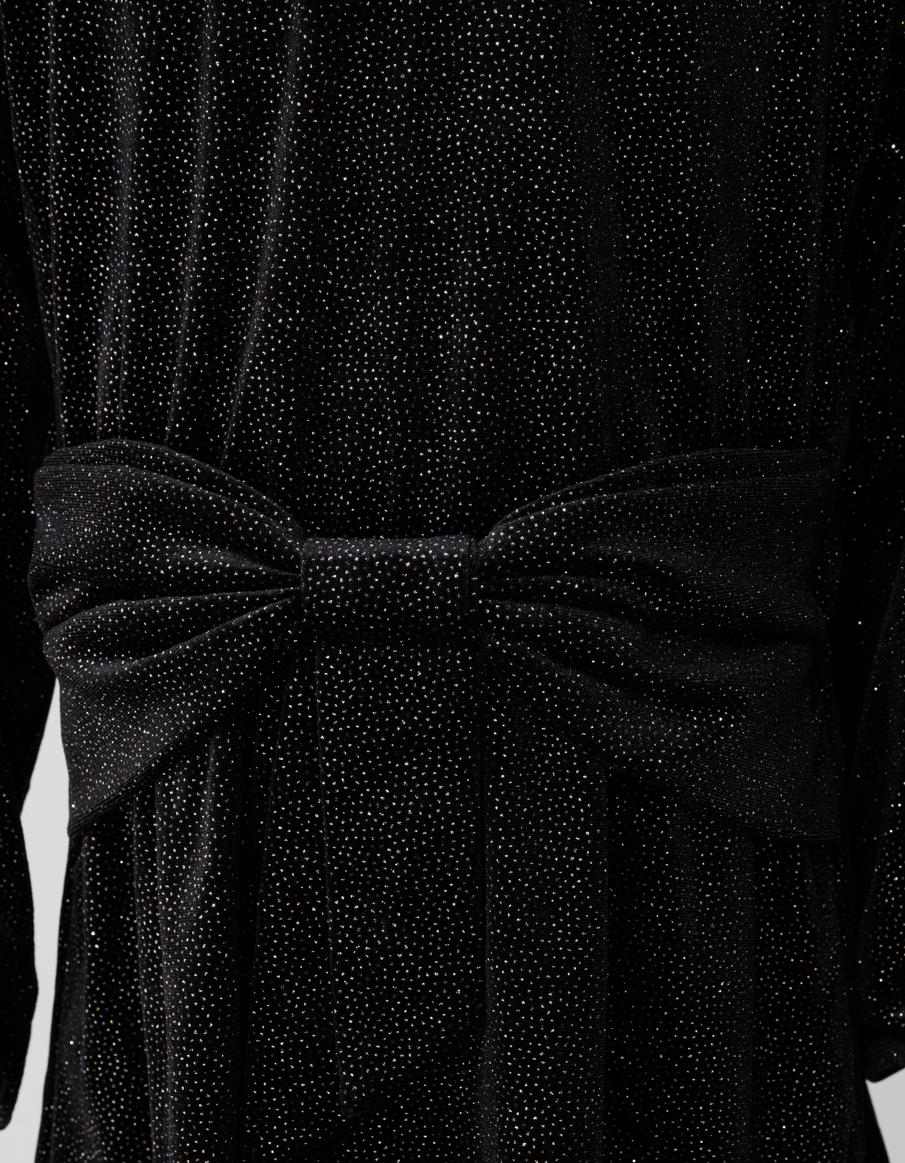 Velvet Strik Mini Jurk Zwart SHOEBY GIRLS