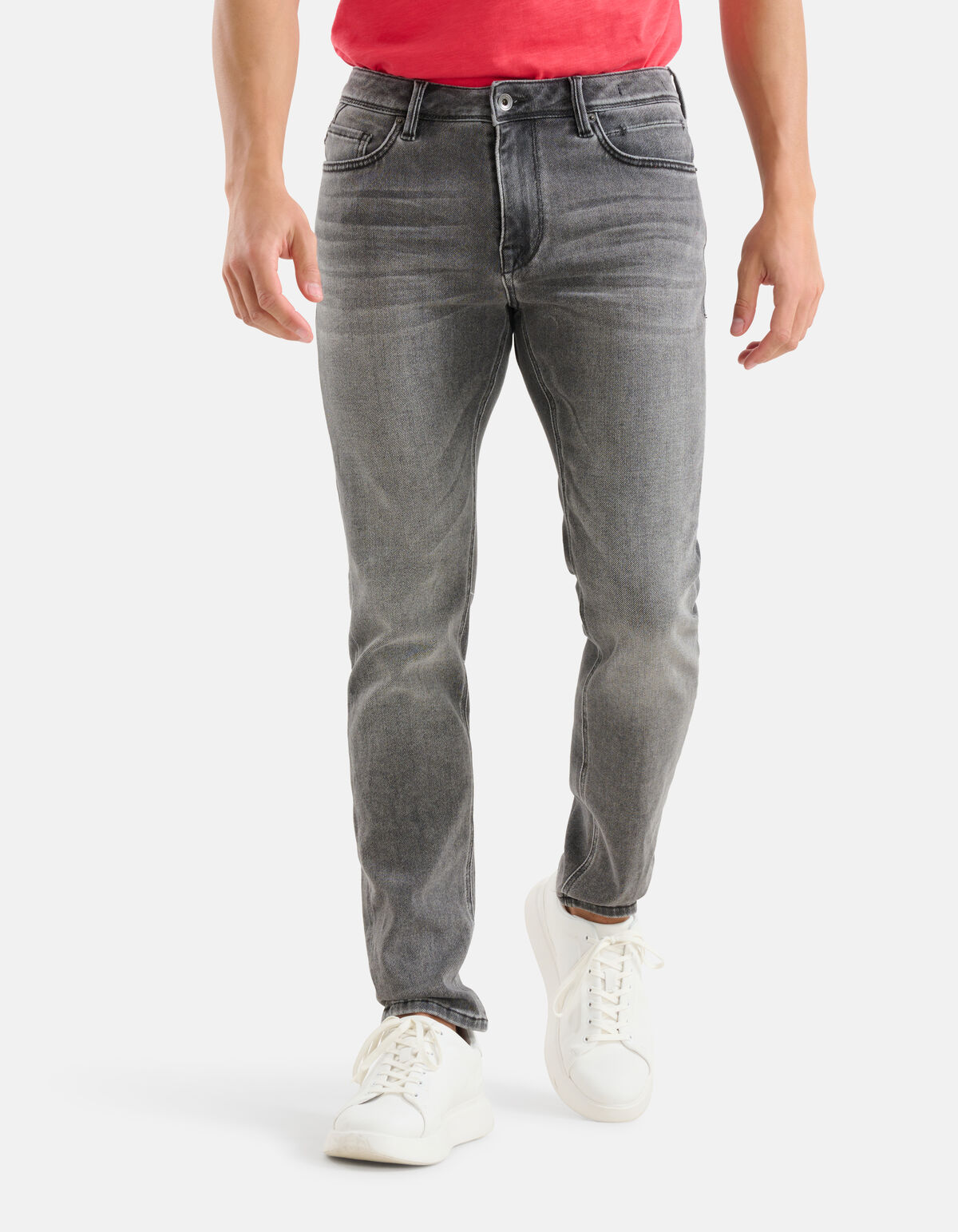 Slim Fit Jog Jeans Lichtgrijs L32 SHOEBY MEN