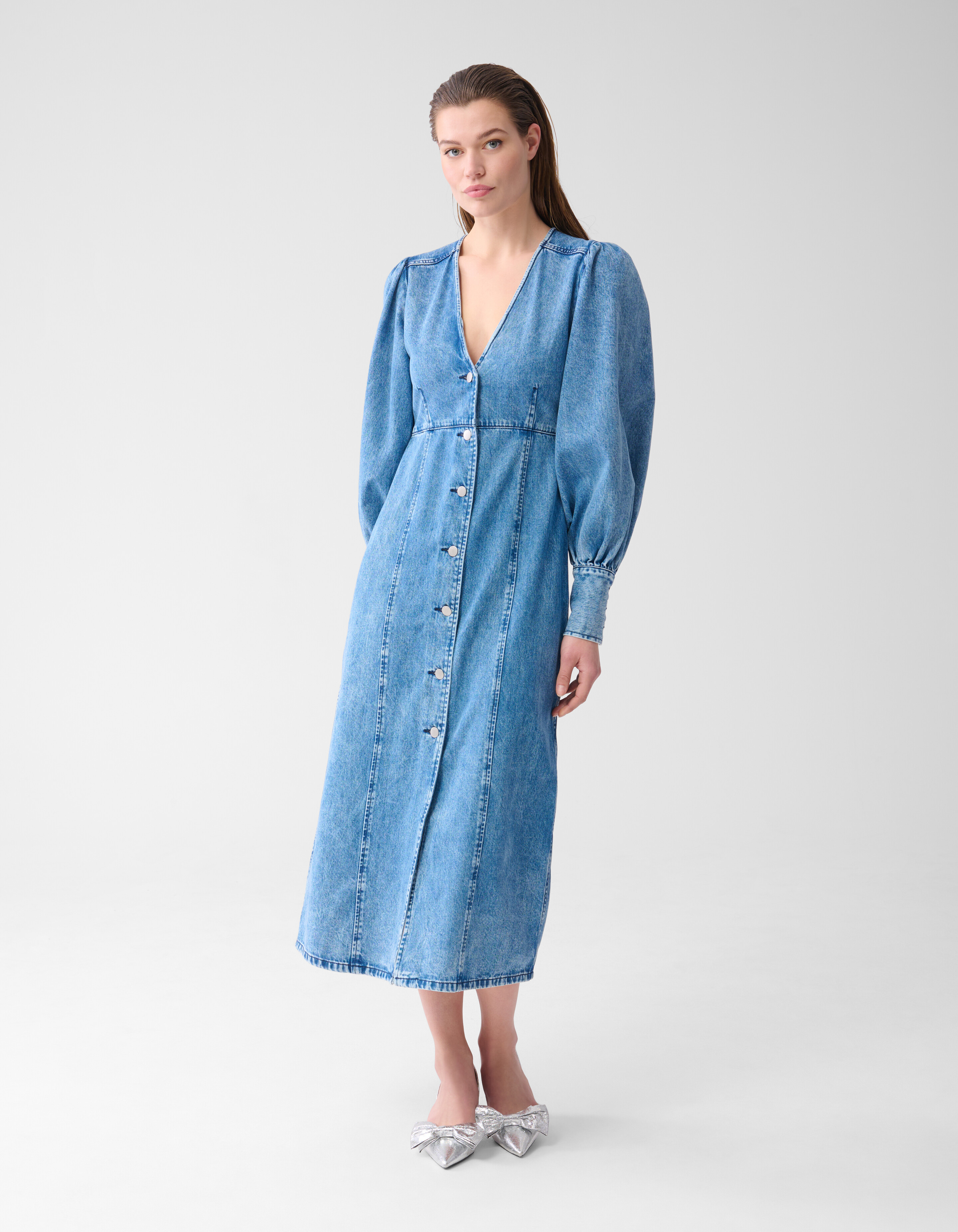 Denim Maxi Jurk Mediumstone SHOEBY WOMEN