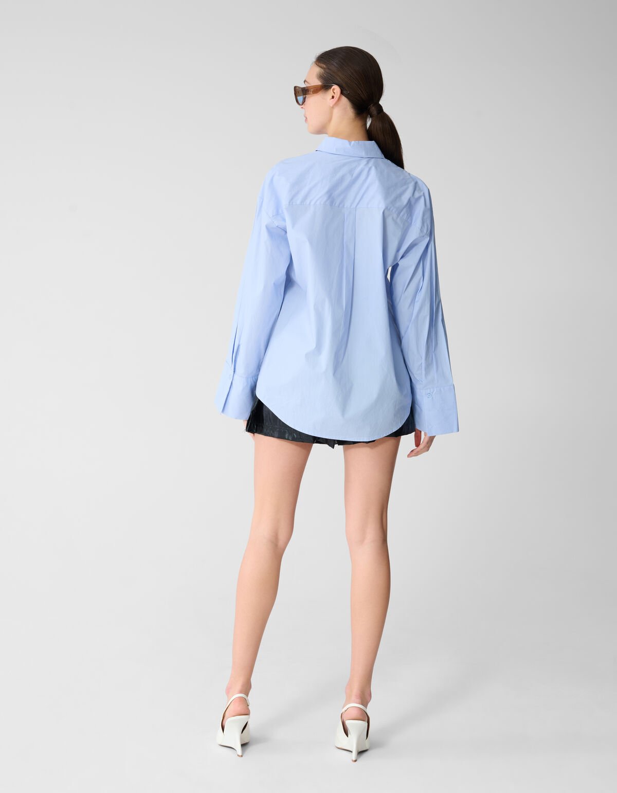 Oversized Kanten Blouse Blauw SHOEBY WOMEN