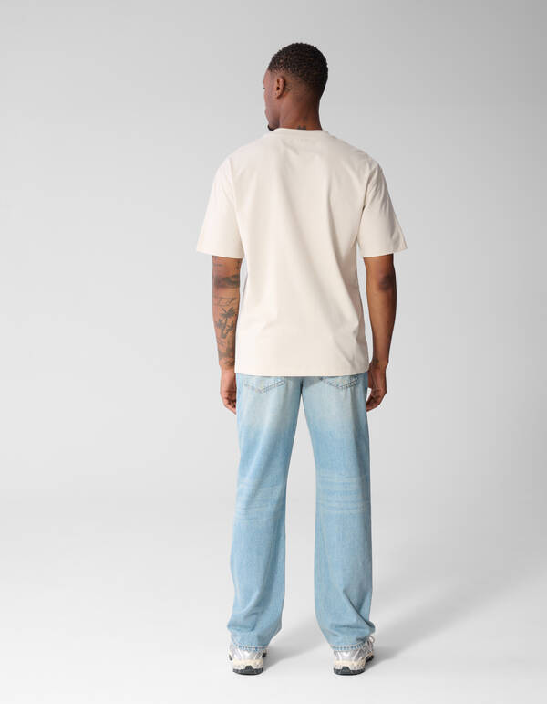 Keper Graphic T-shirt Lichtgrijs SHOEBY MEN