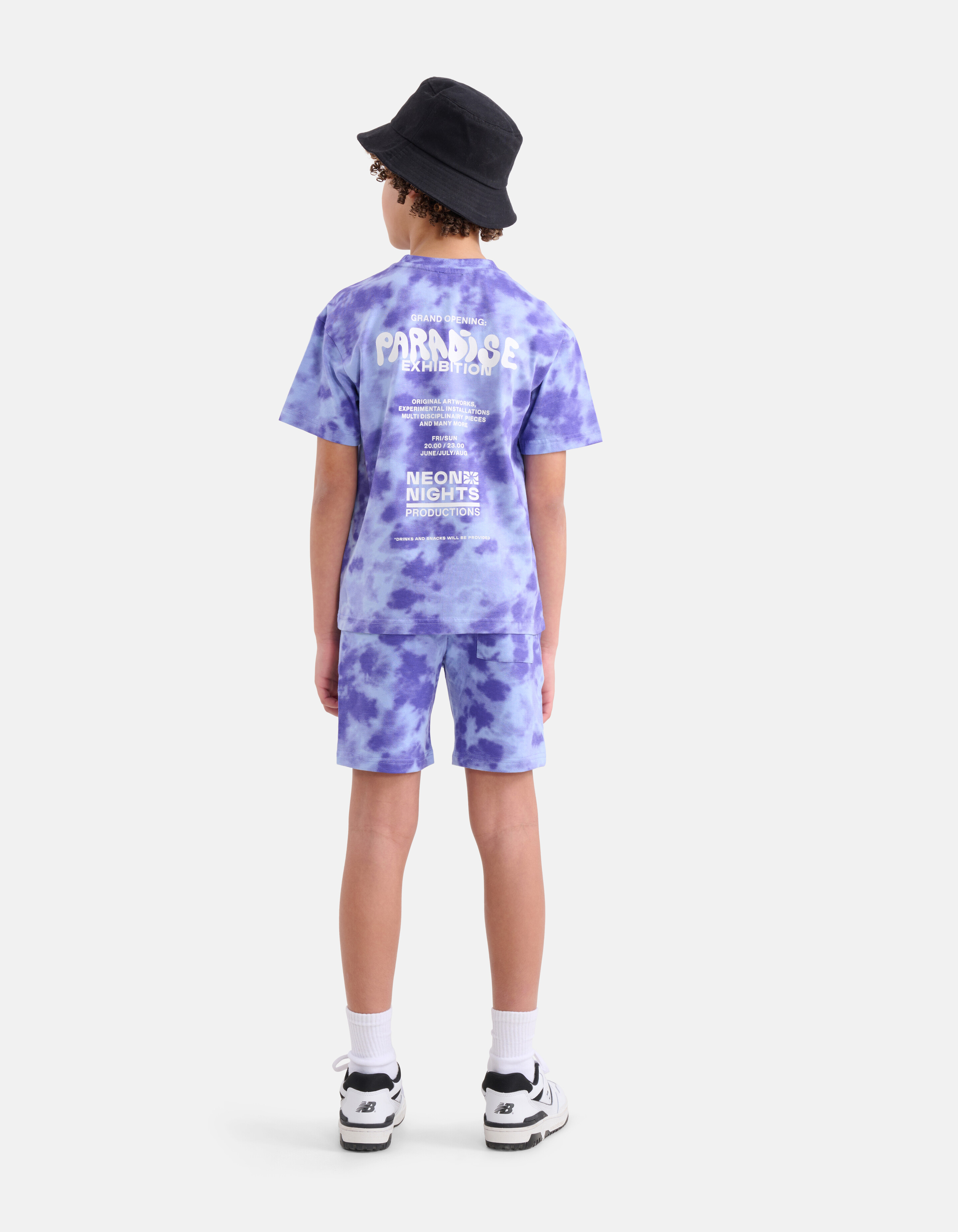 Tie Dye Print T-shirt Paars SHOEBY BOYS