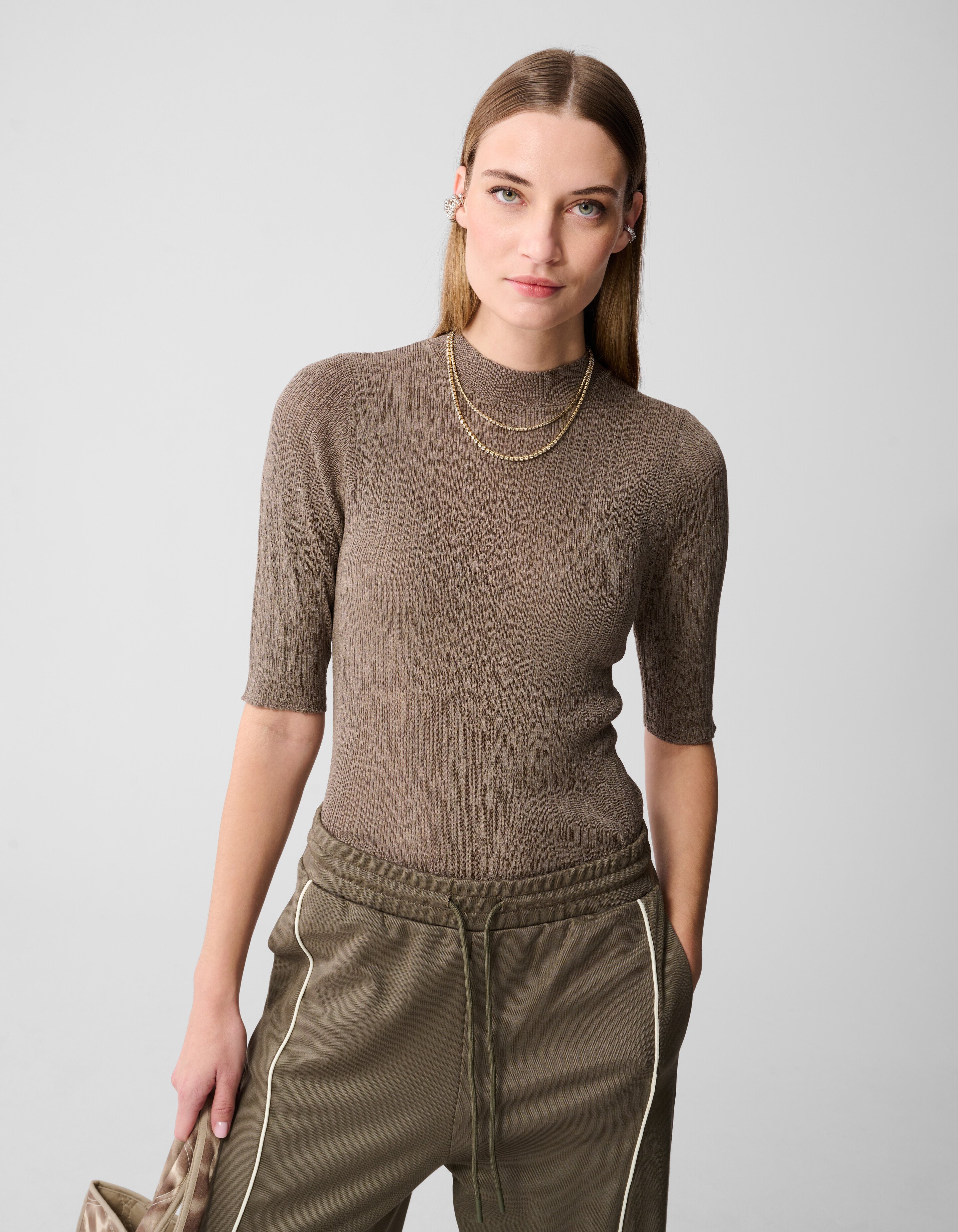 Structuur Top Khaki SHOEBY WOMEN