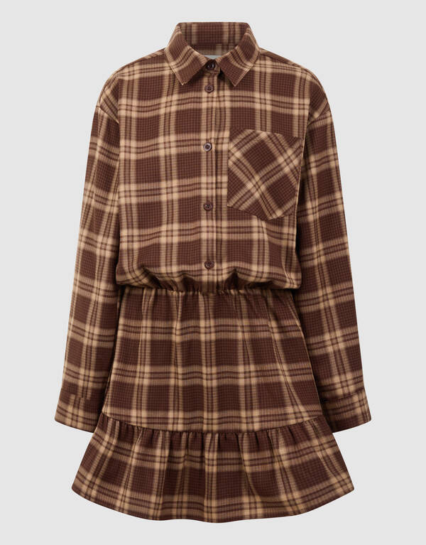 Ruiten Jurk Bruin SHOEBY GIRLS