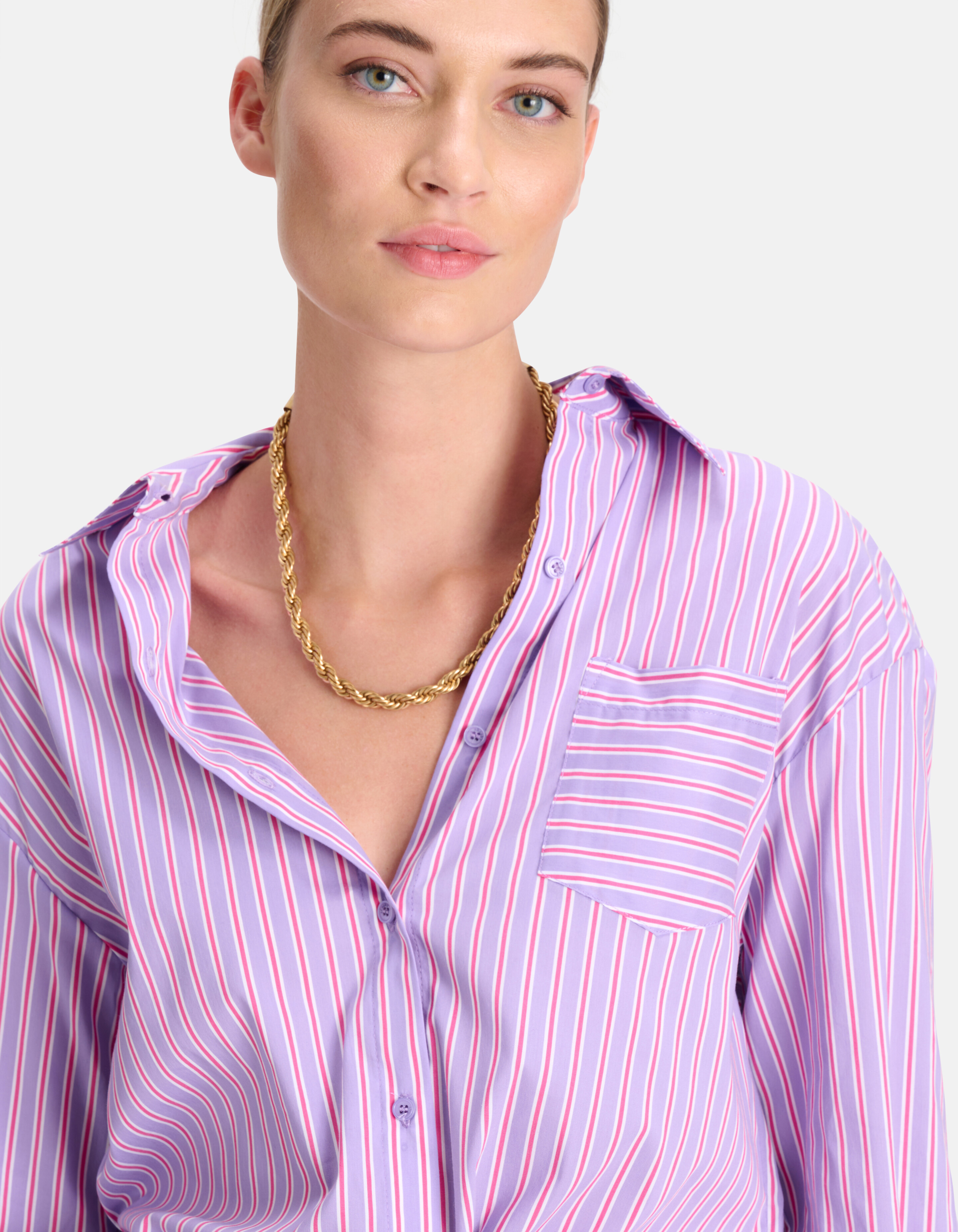 Gestreepte Blouse Paars SHOEBY WOMEN