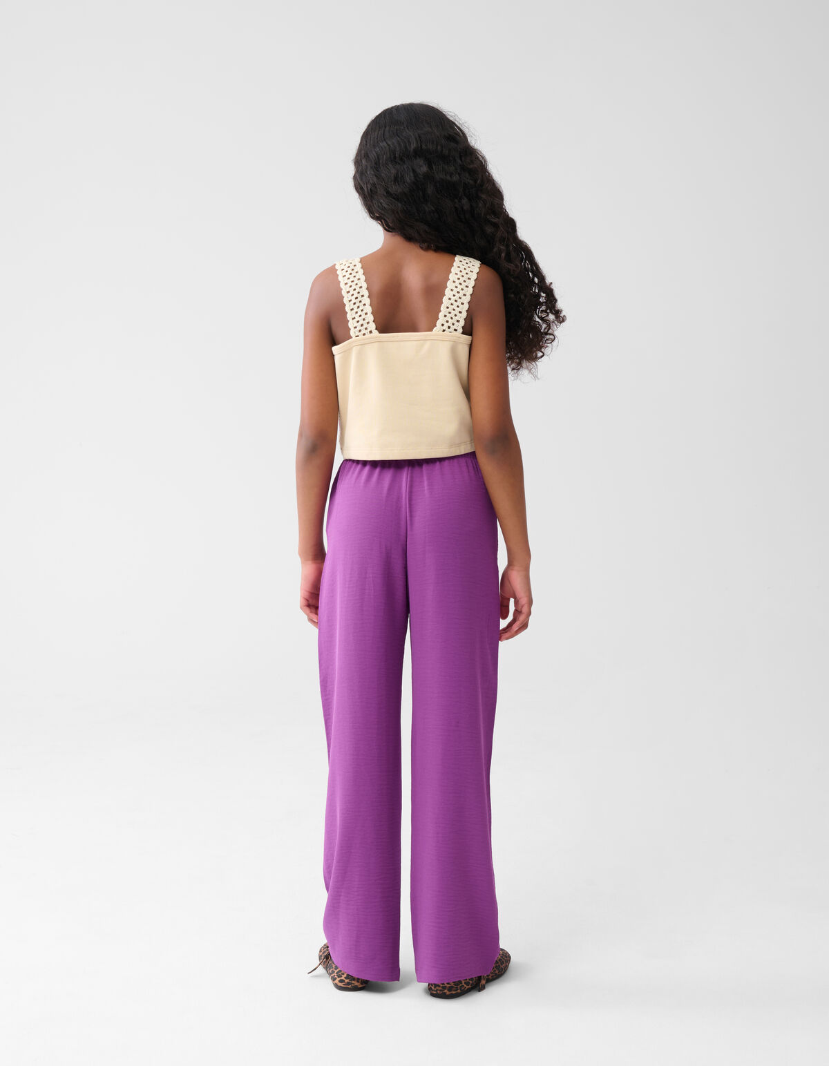 Crochet Artwork Top Gebroken Wit SHOEBY GIRLS