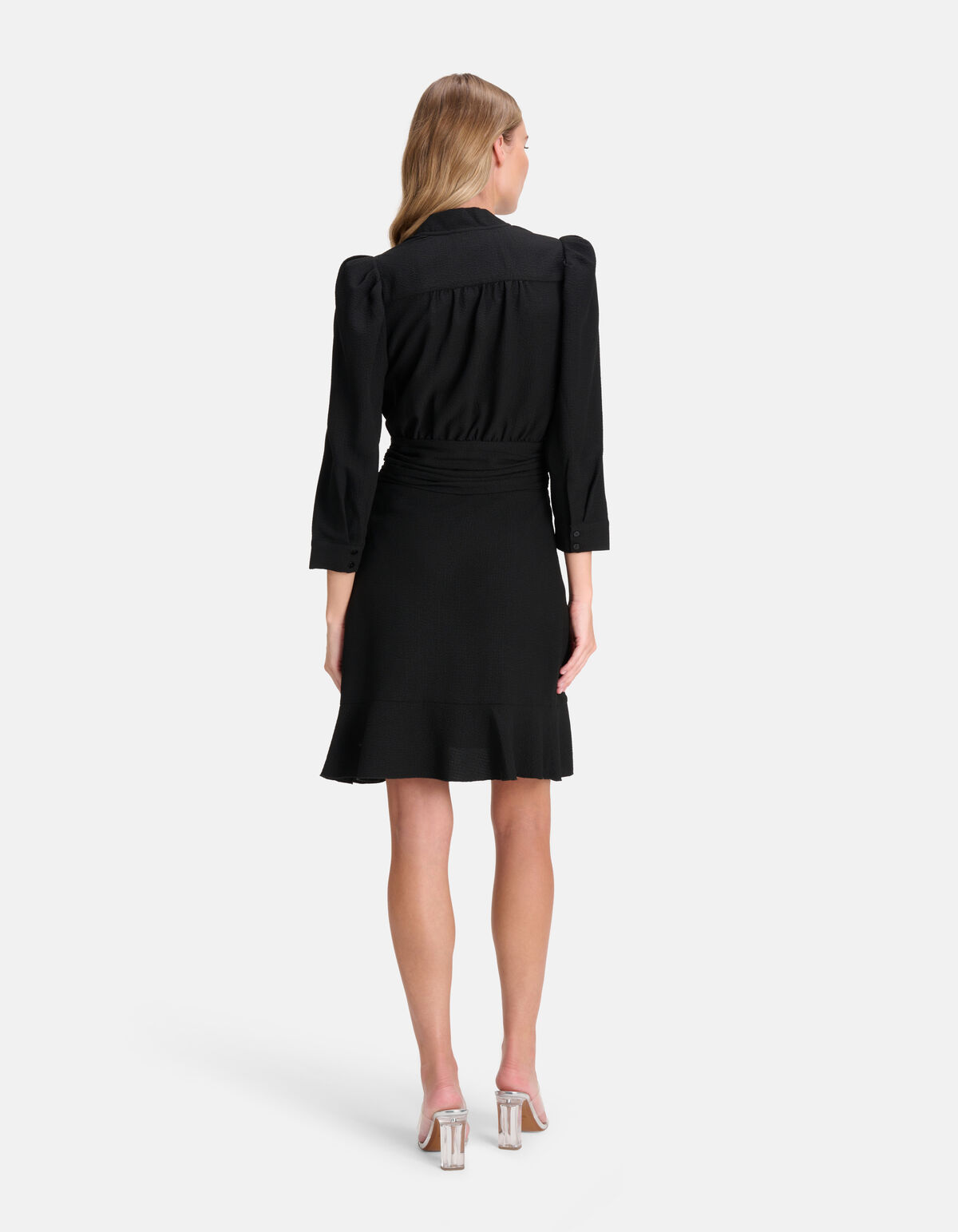 Gedrapeerde Jurk Zwart By Fred SHOEBY WOMEN