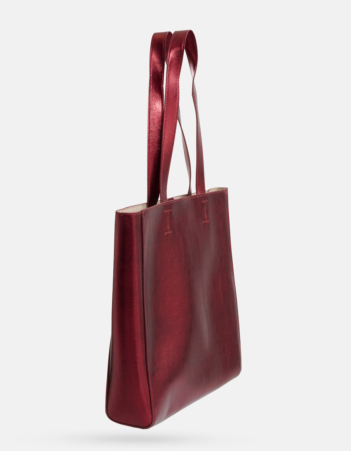 Metallic Shopper Tas Bordeaux SHOEBY ACCESSOIRES