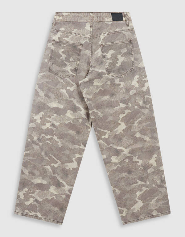 Camo Baggy Fit Jeans Lichtbruin SHOEBY BOYS