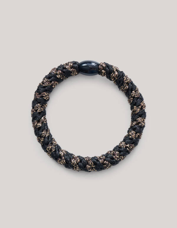 Lurex Haarelastiek Zwart/Bruin SHOEBY ACCESSOIRES