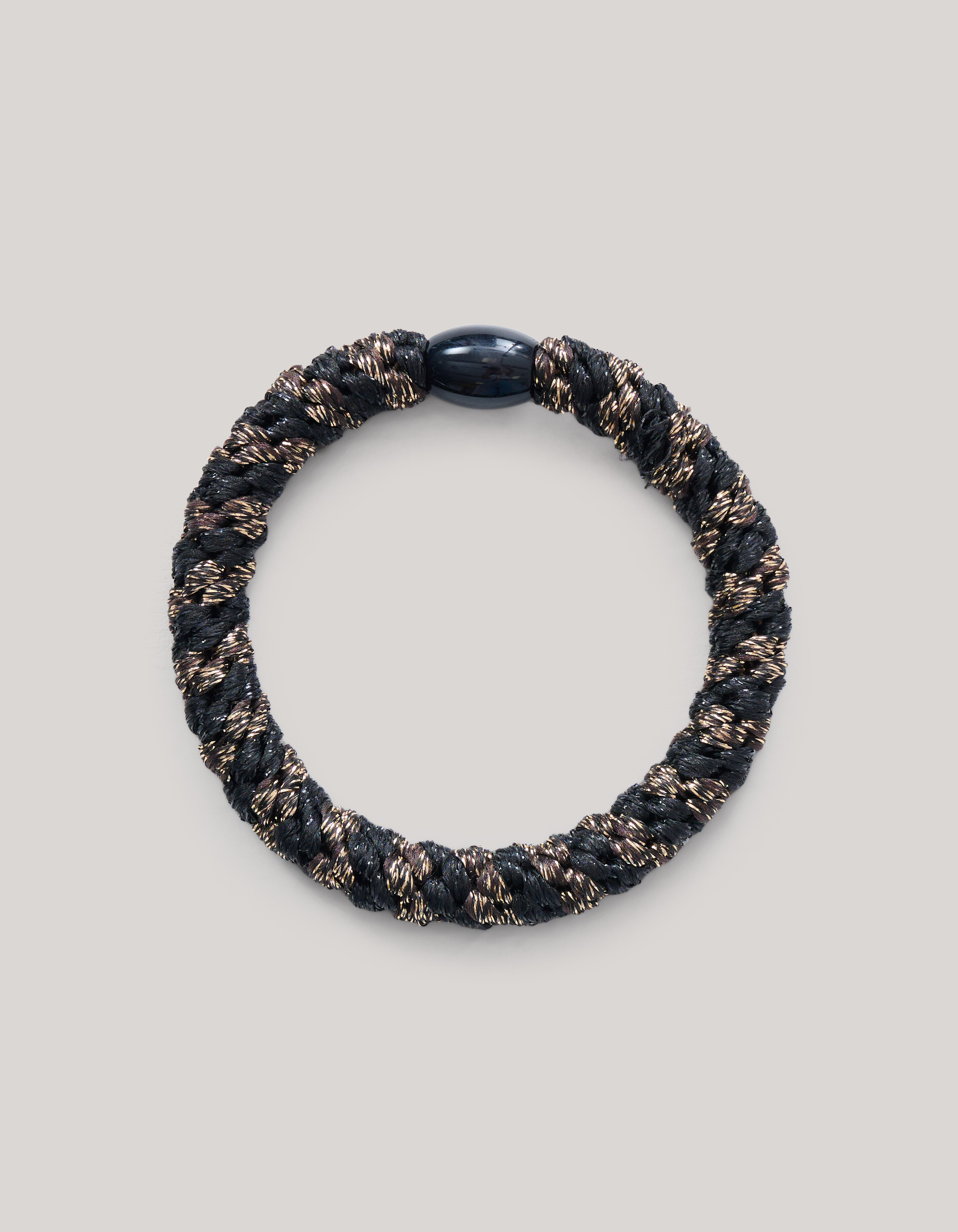 Lurex Haarelastiek Zwart/Bruin SHOEBY ACCESSOIRES