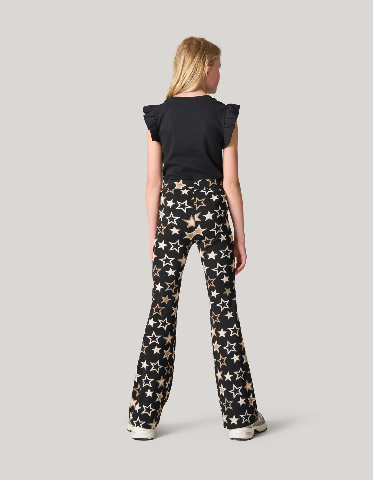 Printed Flared Legging Zwart SHOEBY GIRLS