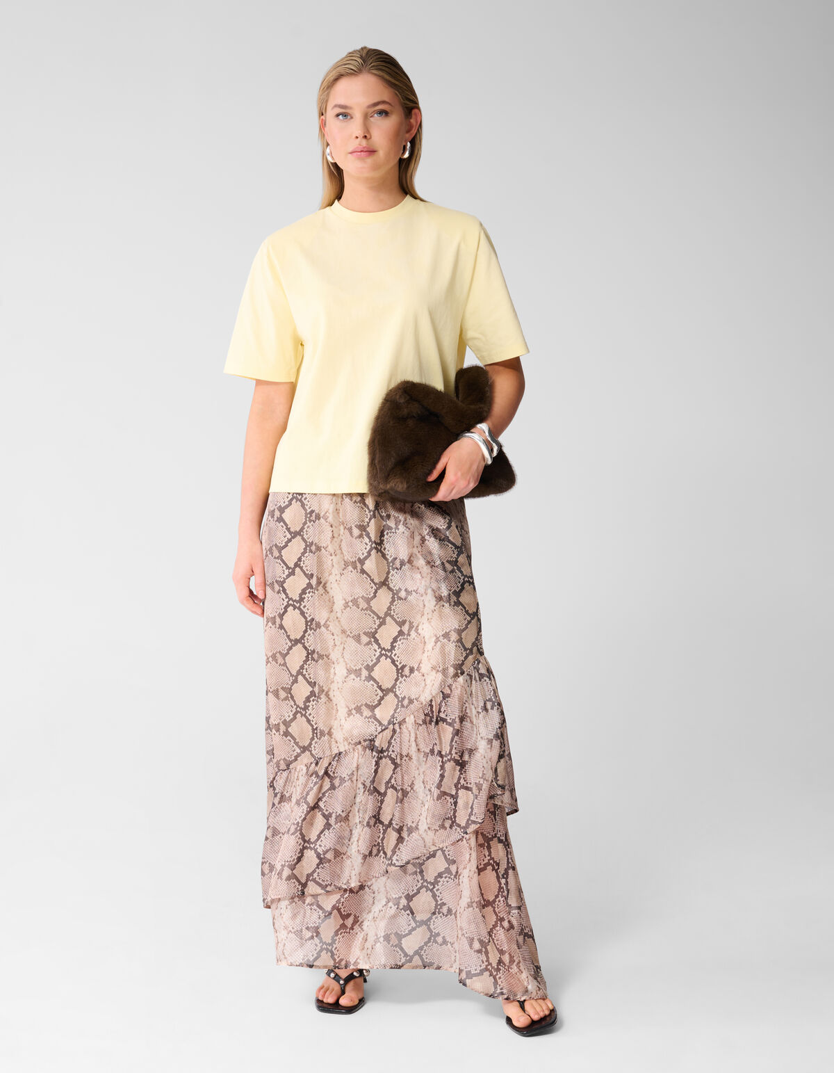 Padded T-shirt Lichtgeel SHOEBY WOMEN