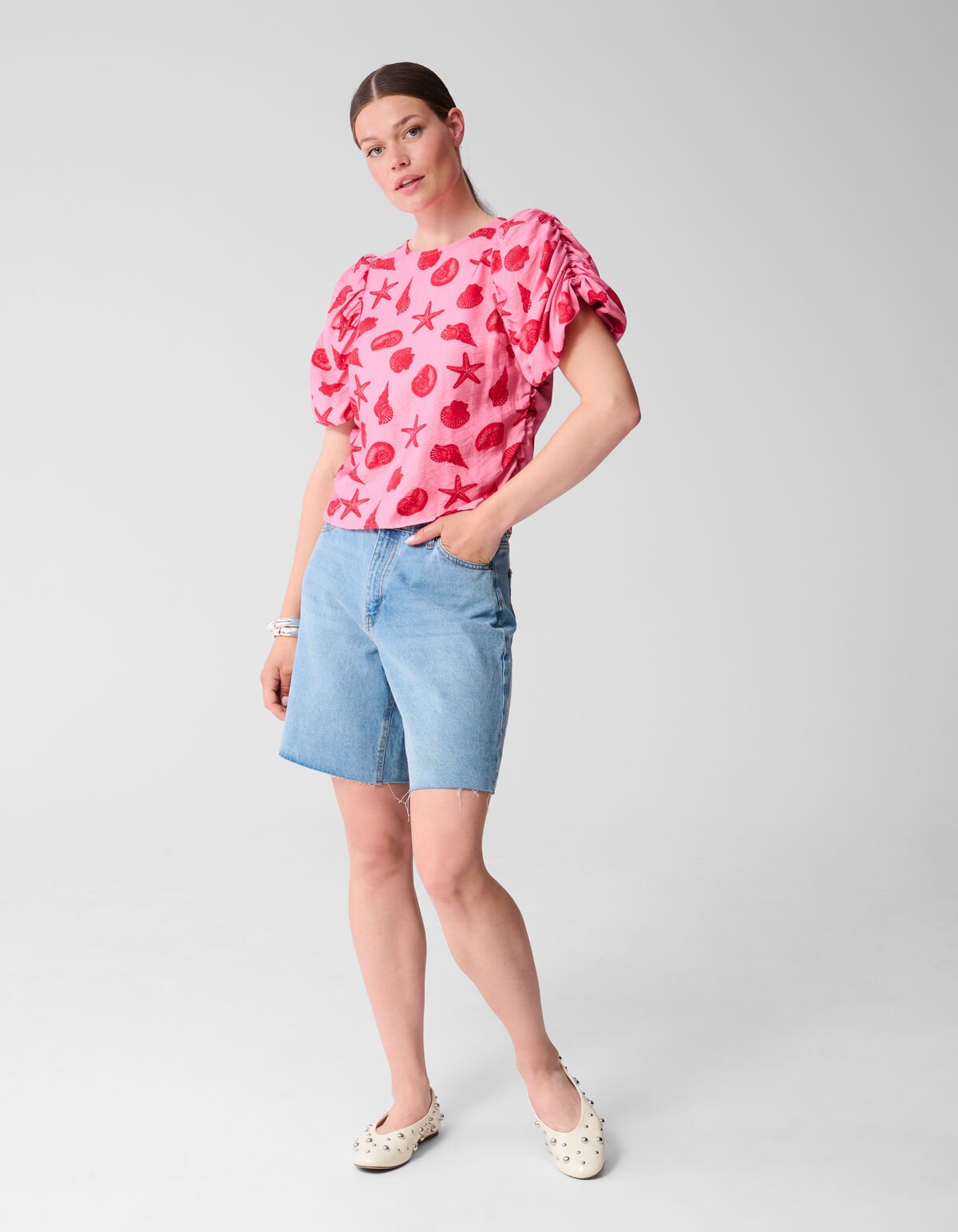 Puff Schelpen Top Roze SHOEBY WOMEN