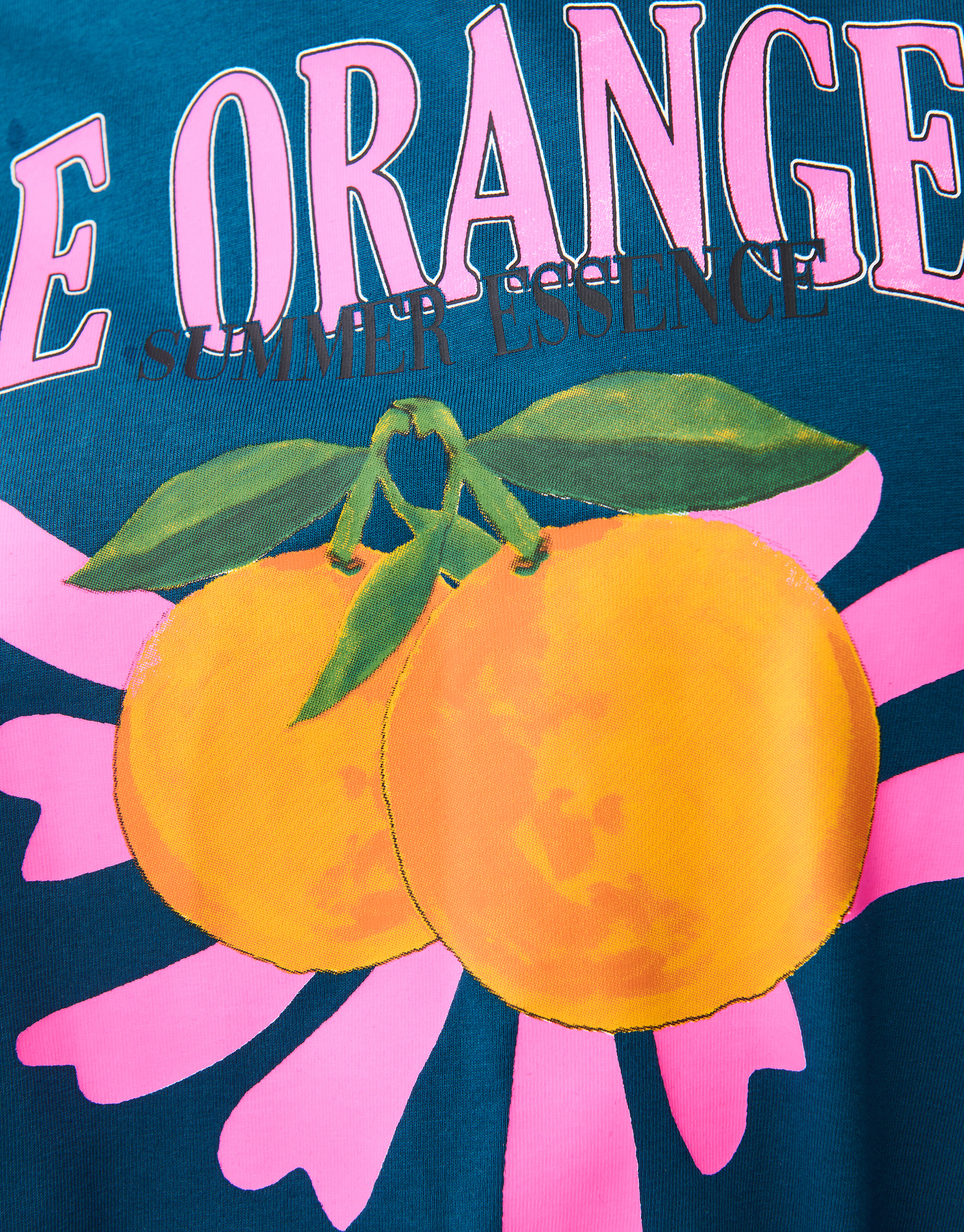 Orange Artwork T-shirt Blauw SHOEBY WOMEN