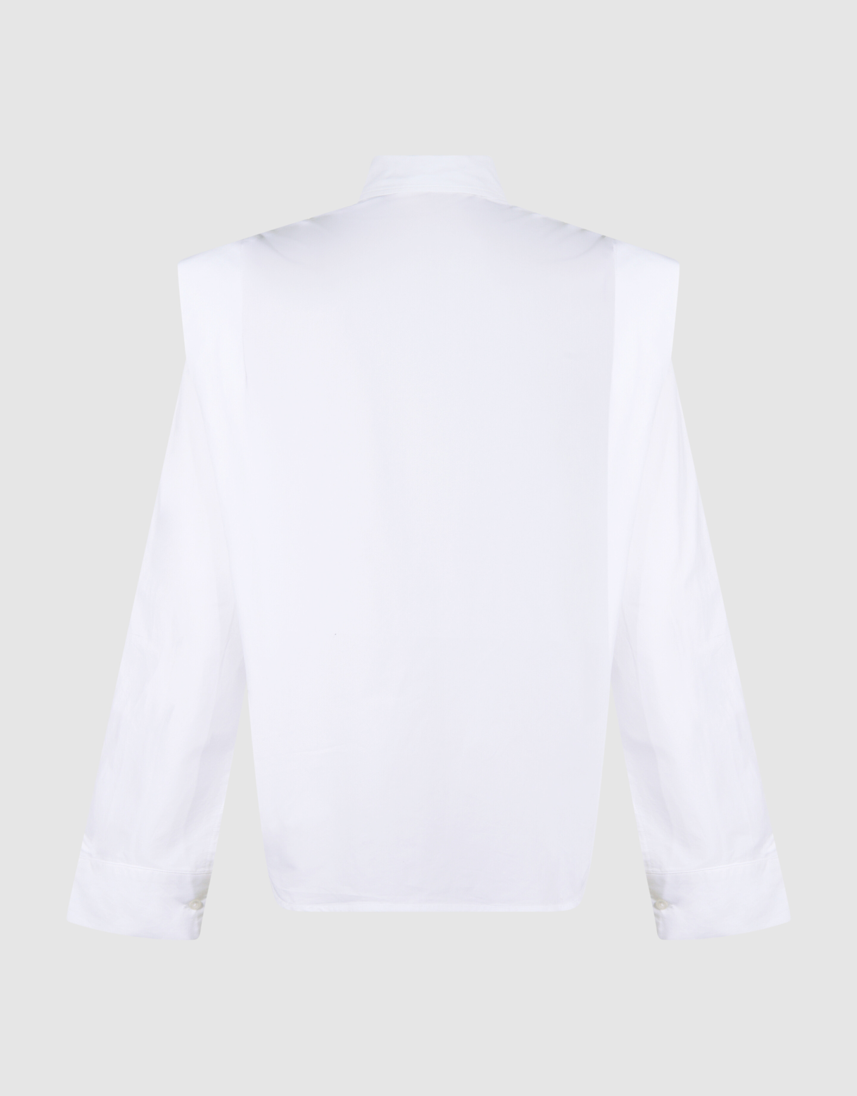 Pleat Poplin Blouse Wit SHOEBY WOMEN