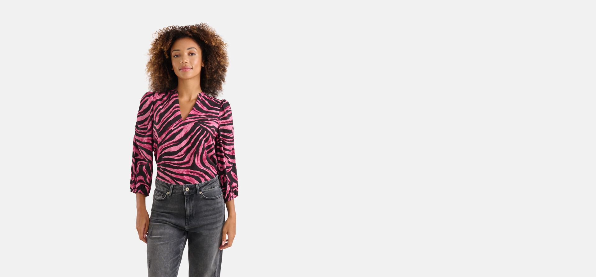 Zebraprint Top Roze SHOEBY WOMEN