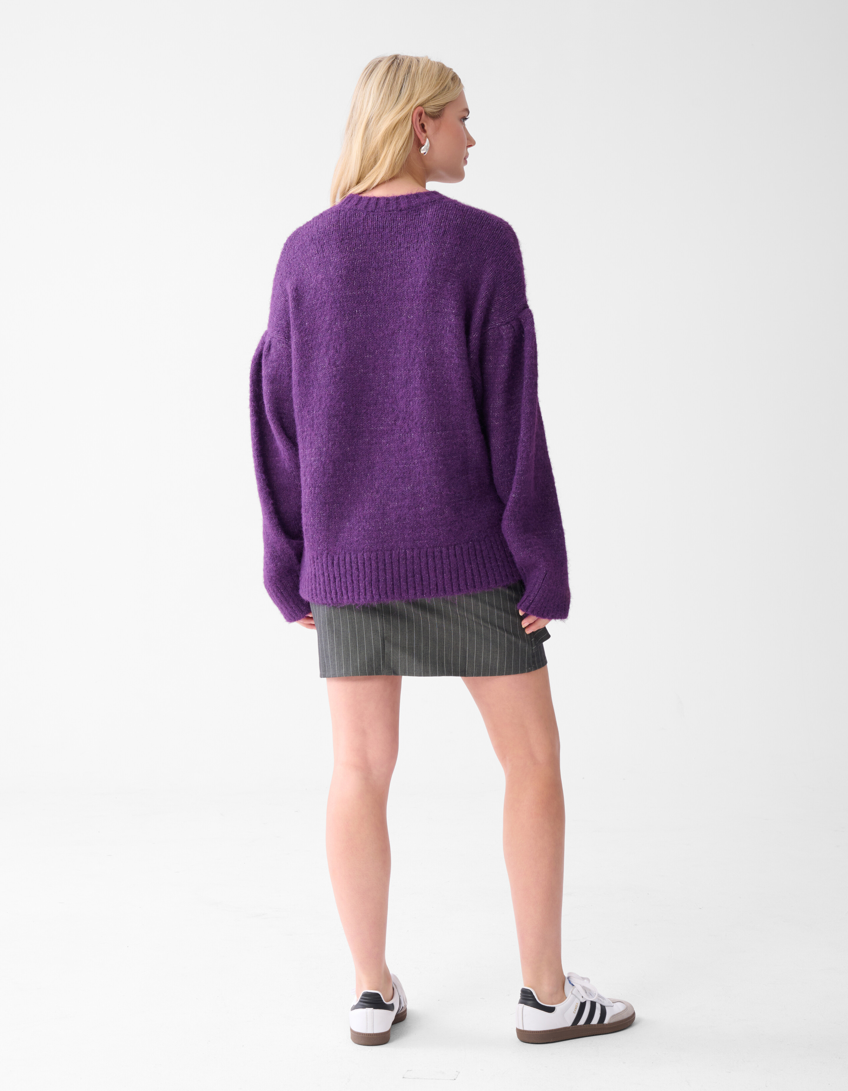 Straight Sleeve Trui Donkerpaars SHOEBY WOMEN