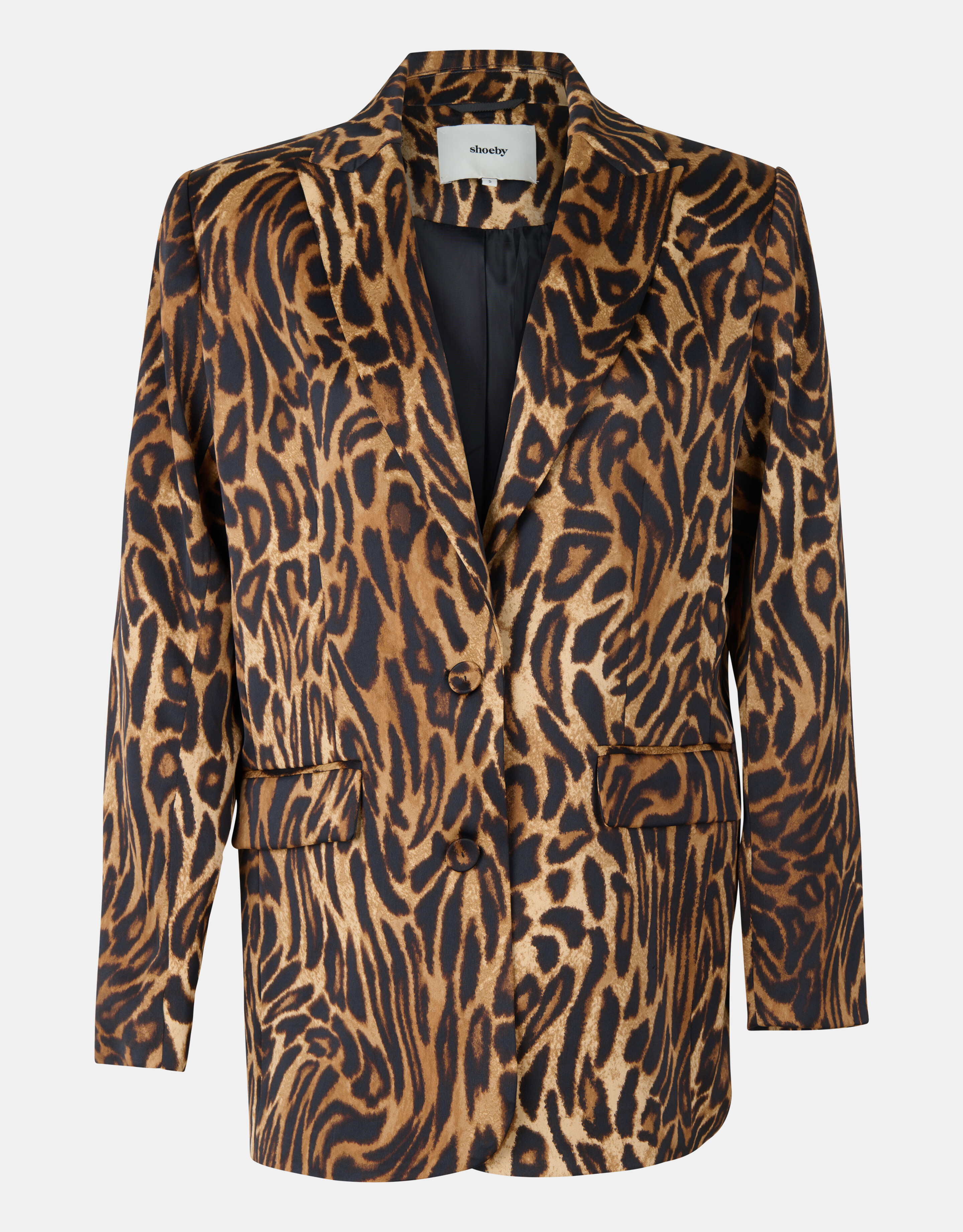 Leopard Satin Blazer SHOEBY WOMEN