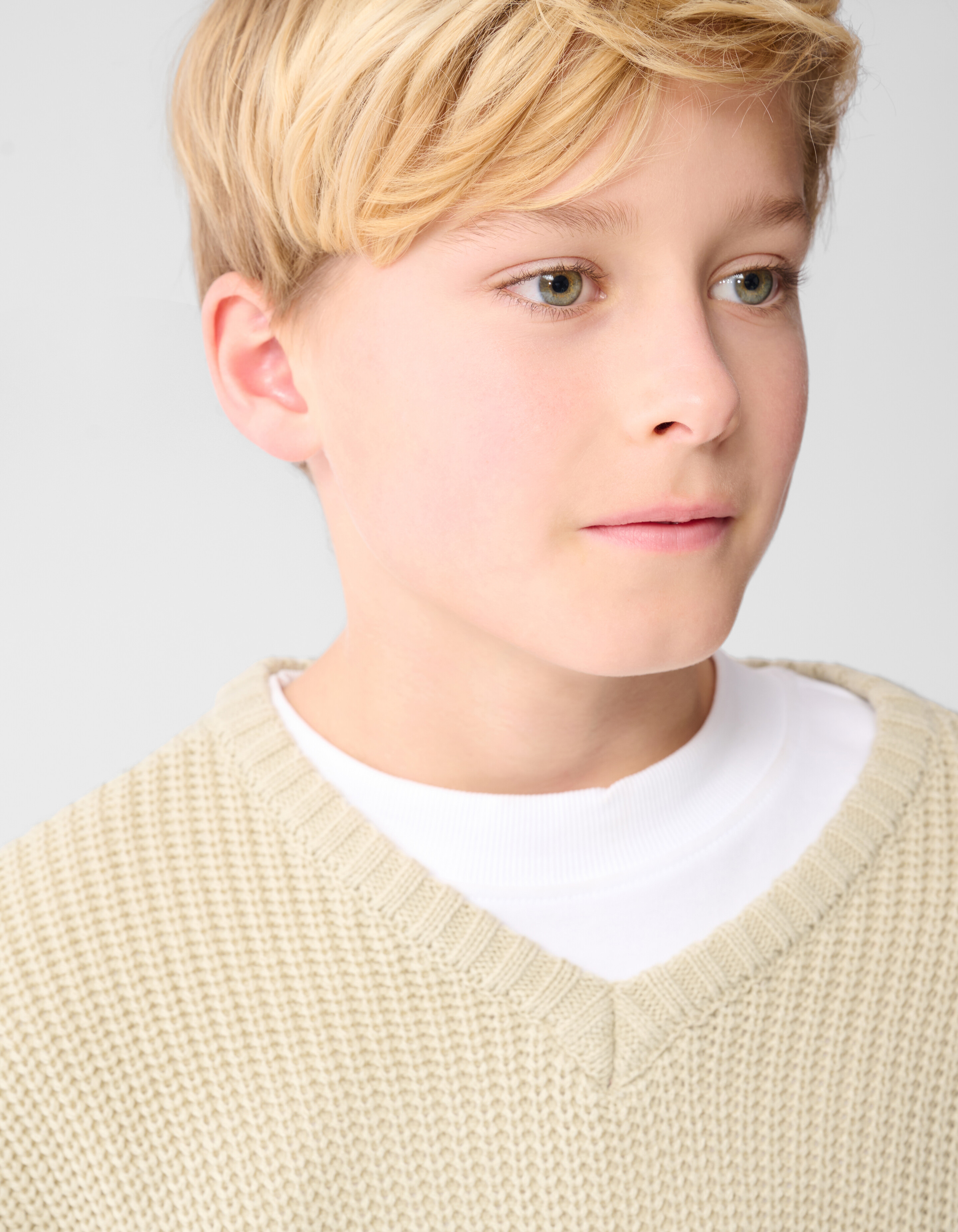 Gebreide Spencer Beige SHOEBY BOYS