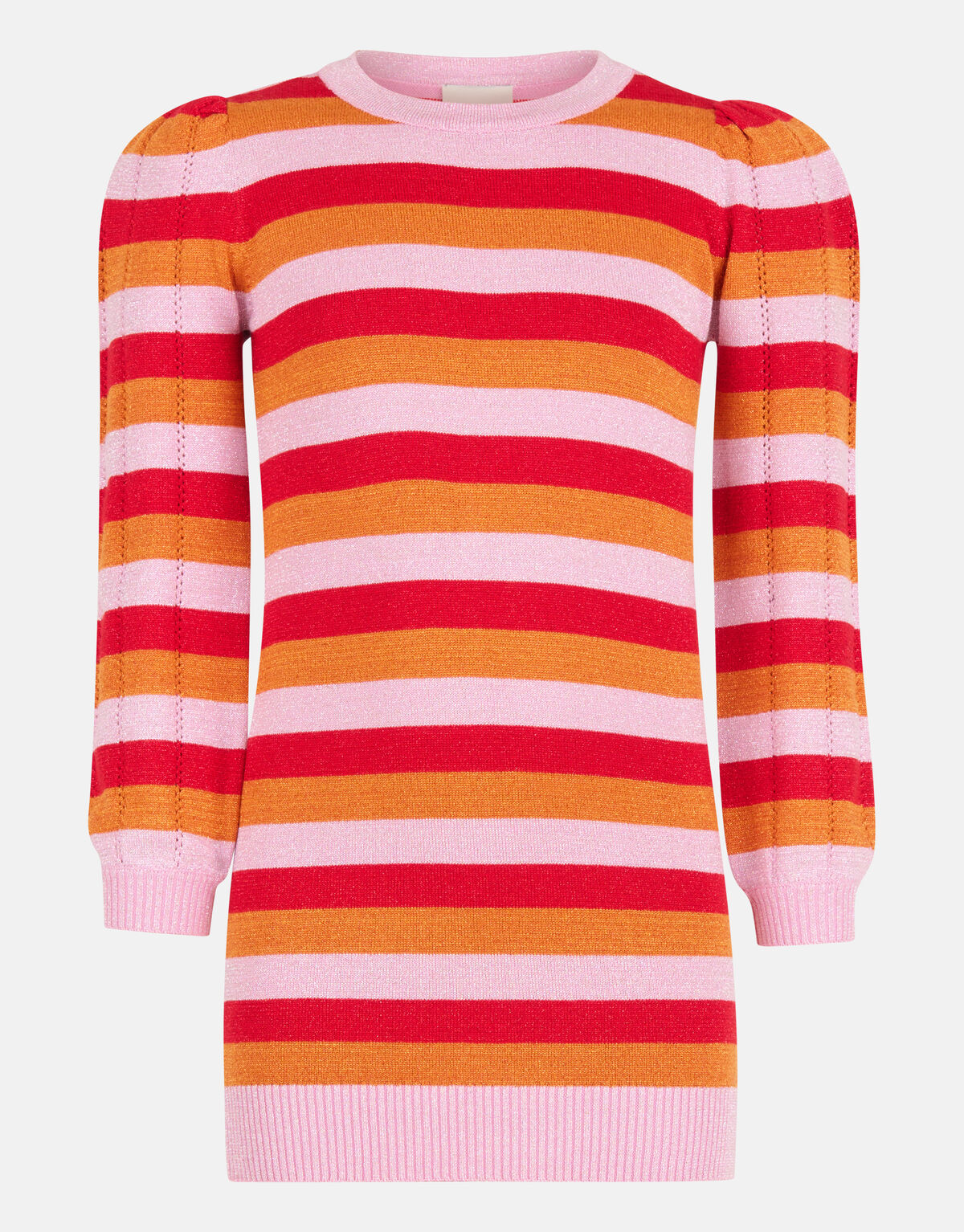 Gestreepte Glitter Jurk Oranje SHOEBY GIRLS