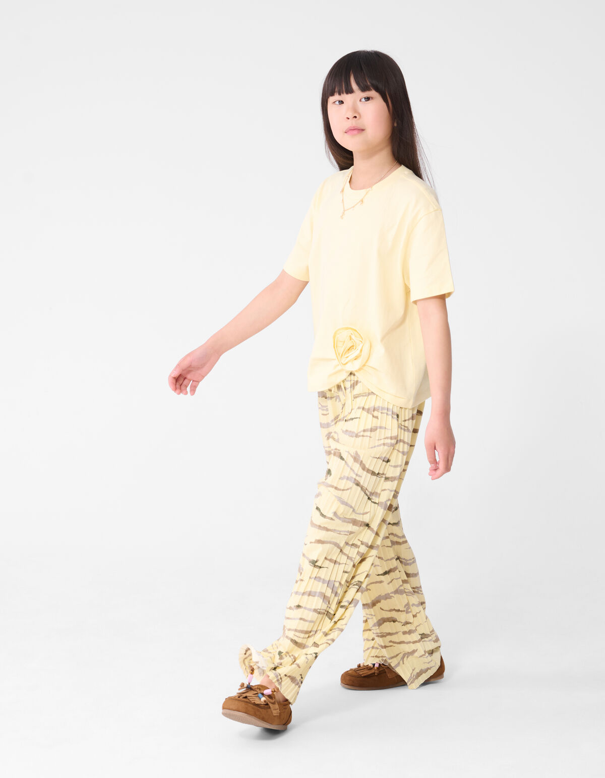 Flower T-shirt Lichtgeel SHOEBY GIRLS