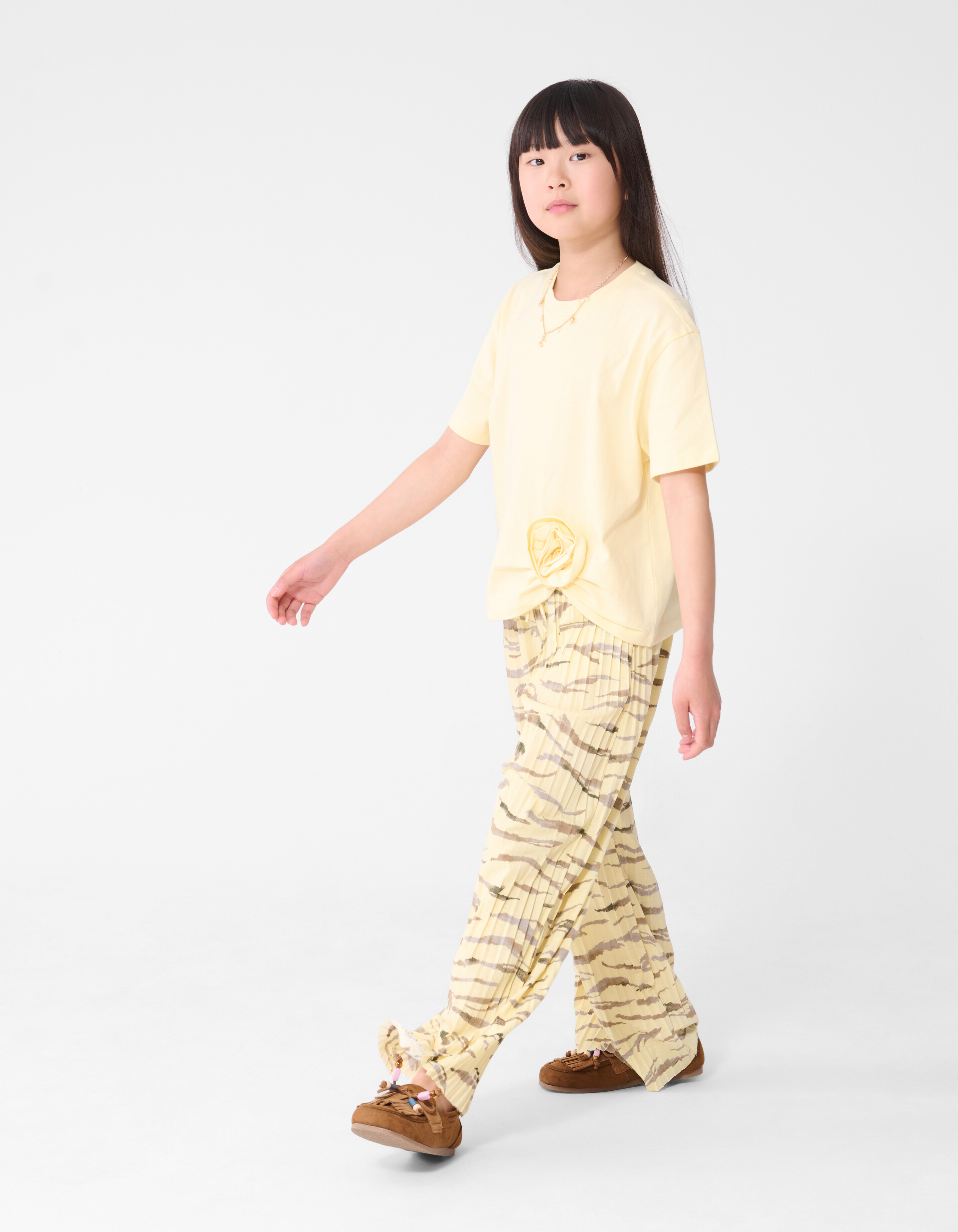 Flower T-shirt Lichtgeel SHOEBY GIRLS