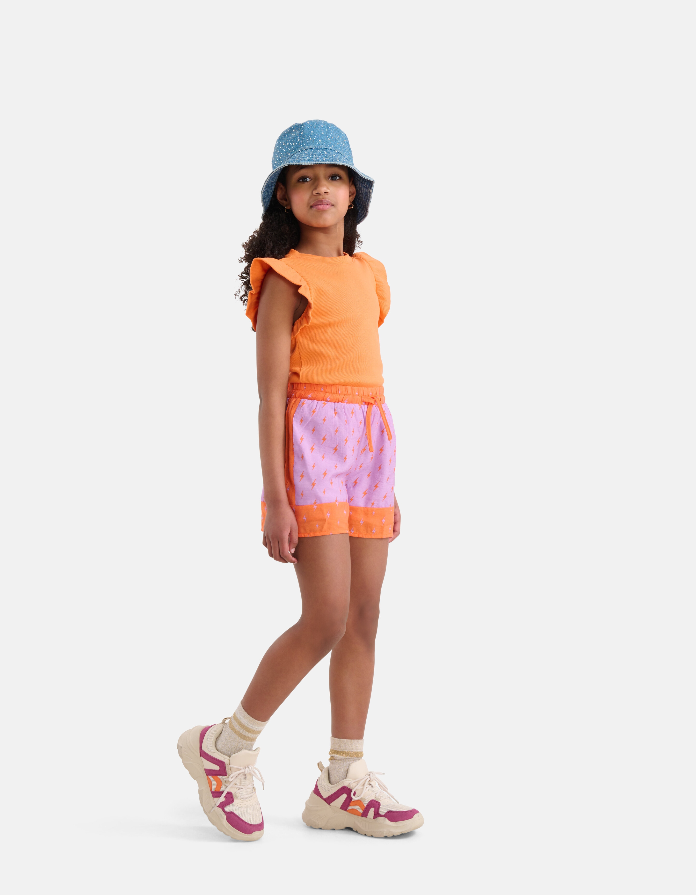 Printed Short Paars/Oranje SHOEBY GIRLS