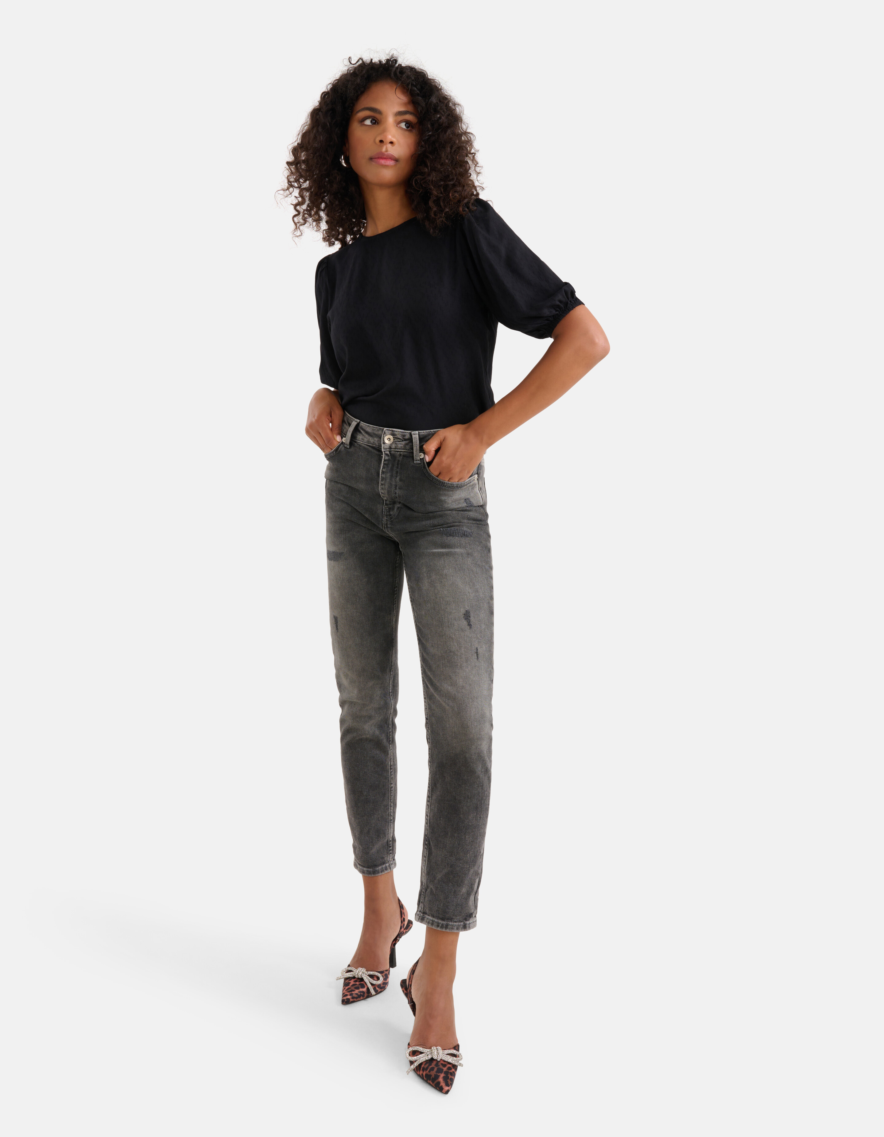 Tapered Fit Jeans Zwart L29 SHOEBY WOMEN
