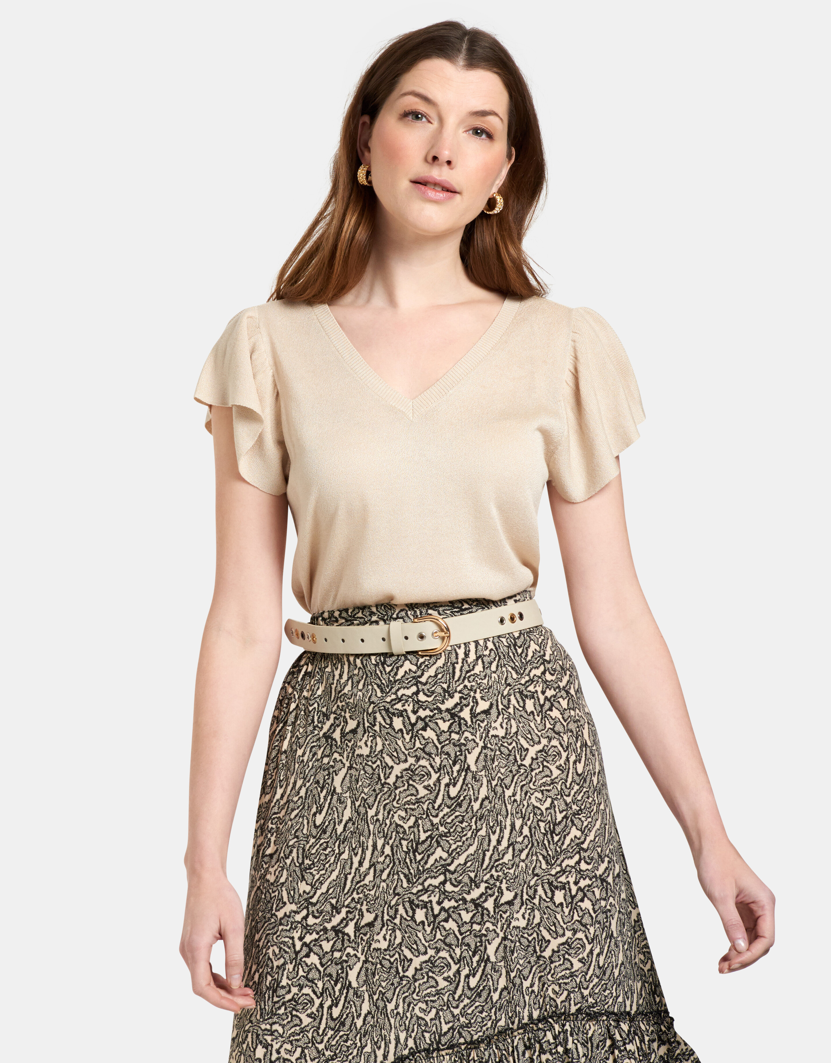 Ruffle Knit Top Eksept
