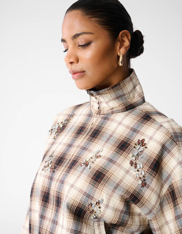 Ruiten Beaded Bomber Bruin SHOEBY WOMEN