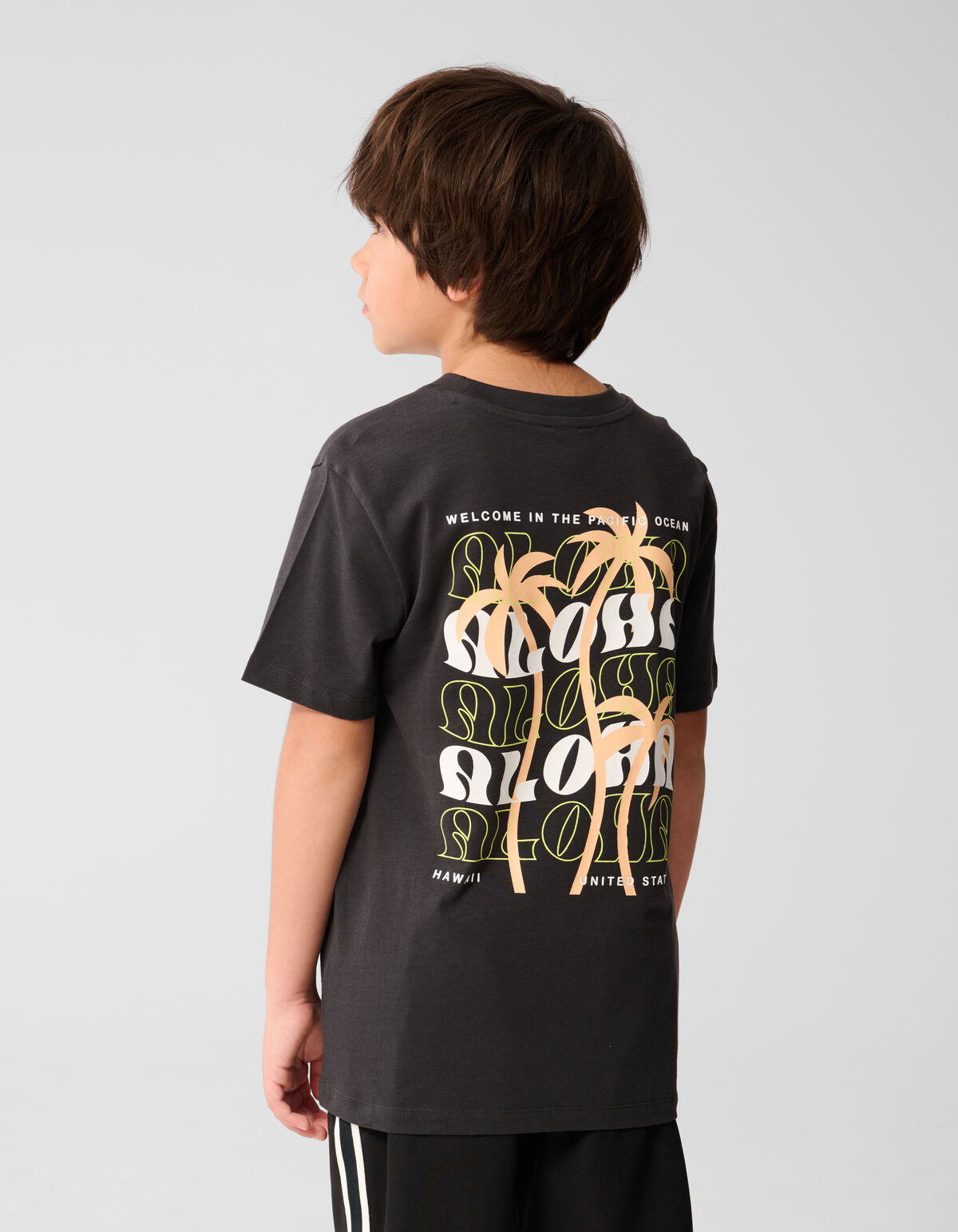 Aloha Artwork T-shirt Donkergrijs SHOEBY BOYS