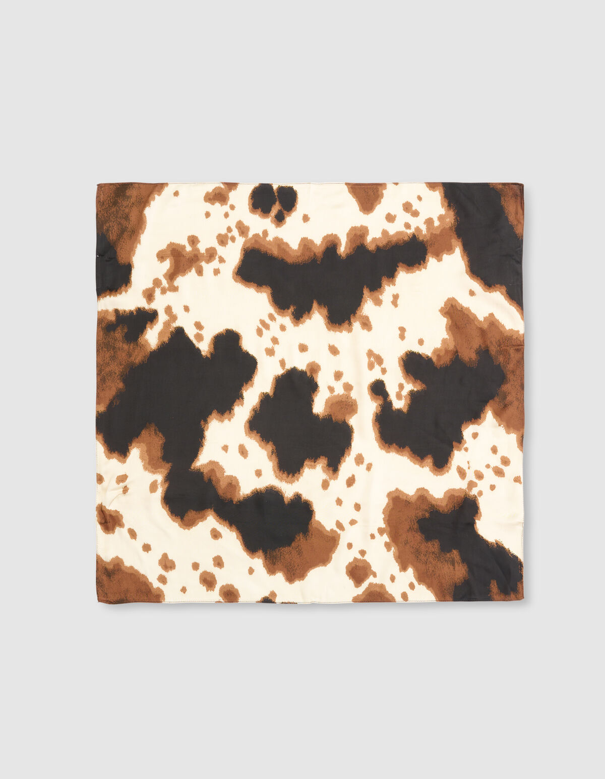 Satijnen Cow Sjaal Bruin SHOEBY ACCESSOIRES