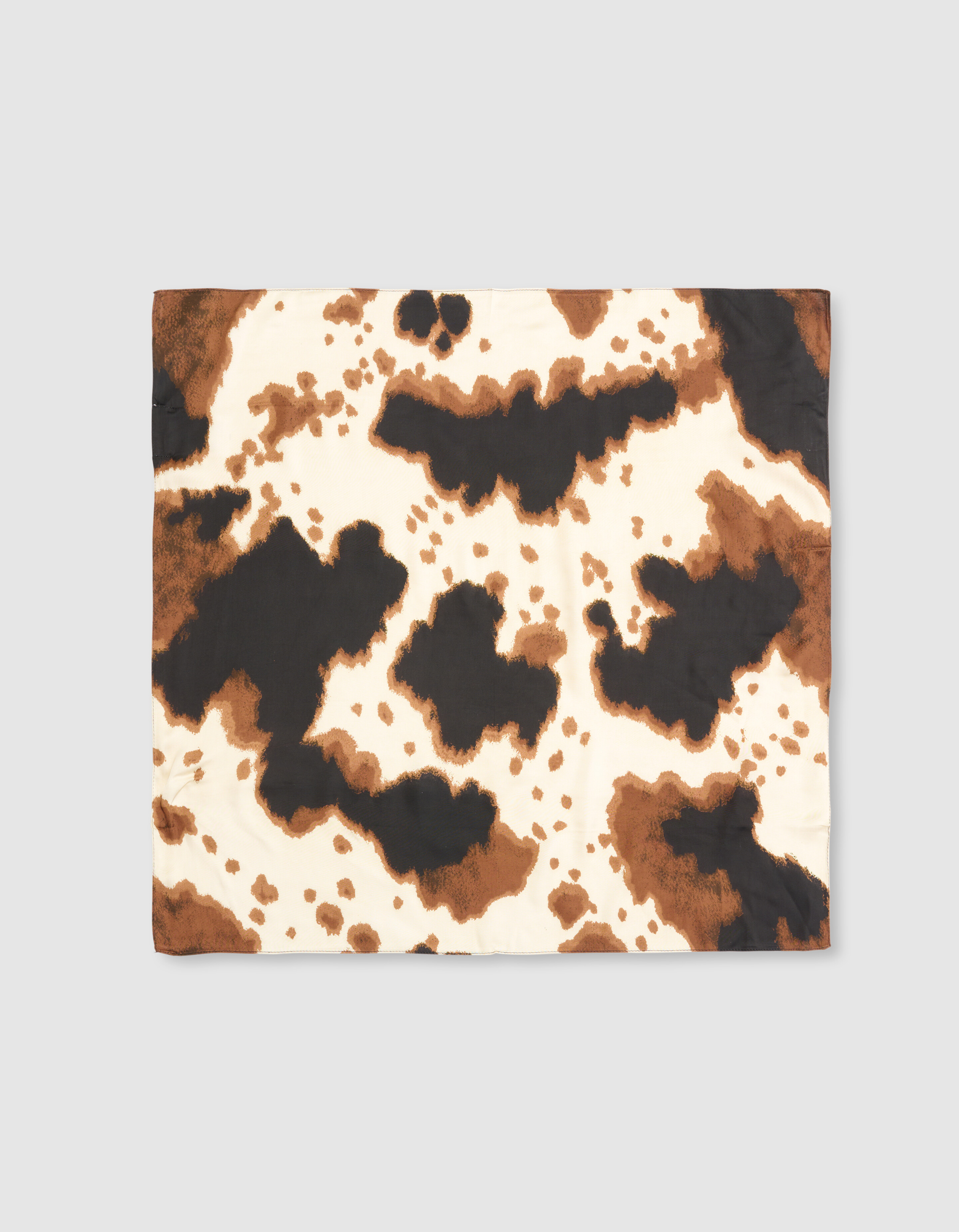 Satijnen Cow Sjaal Bruin SHOEBY ACCESSOIRES