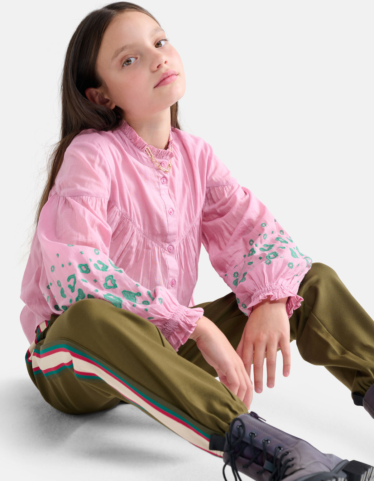 Colorblock Jogger Donkergroen SHOEBY GIRLS