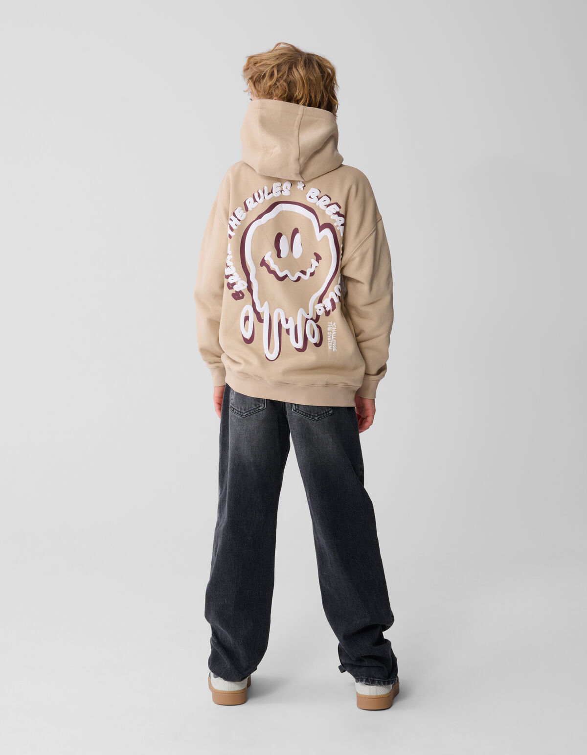 Breaker Artwork Hoodie Beige SHOEBY BOYS